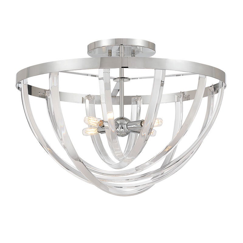 Jennings 24 Inch Semi Flush Mount by Savoy House
