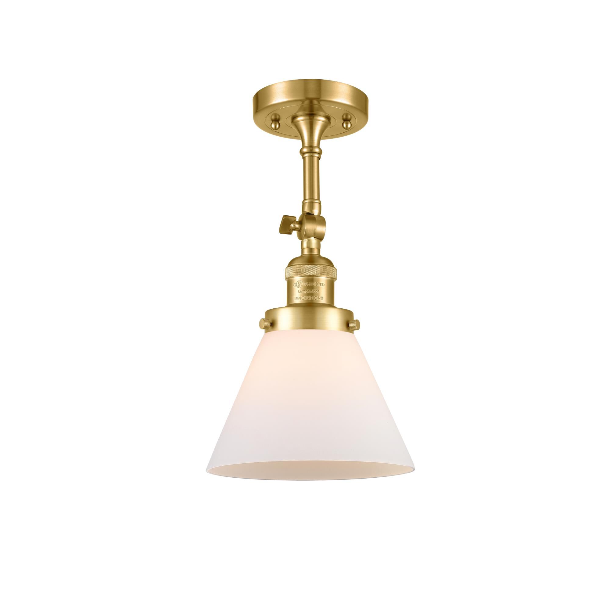 Bruno Marashlian Large Cone 7 Inch 1 Light Semi Flush Mount by Innovations Lighting