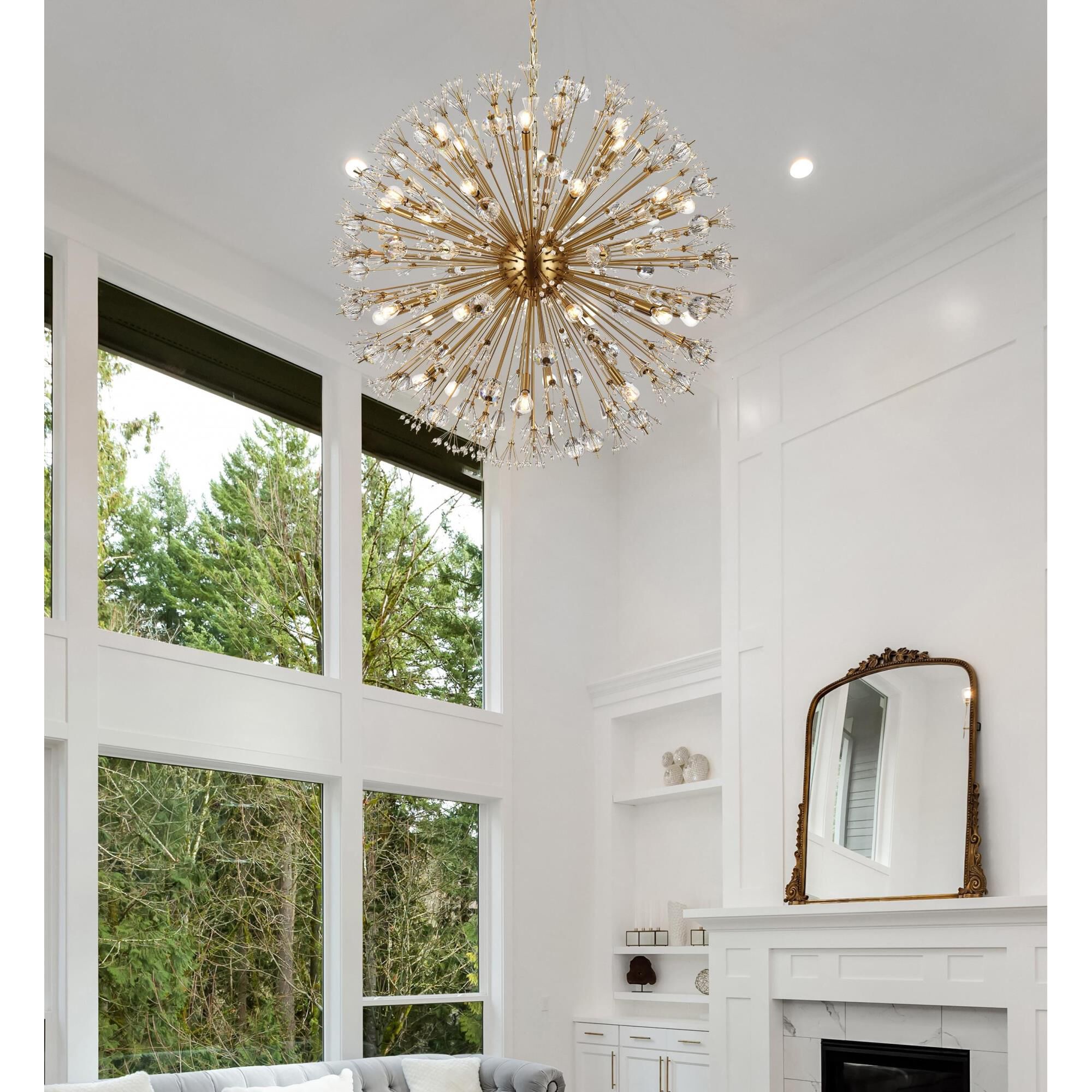 Shown in Gold finish and Royal Cut crystal