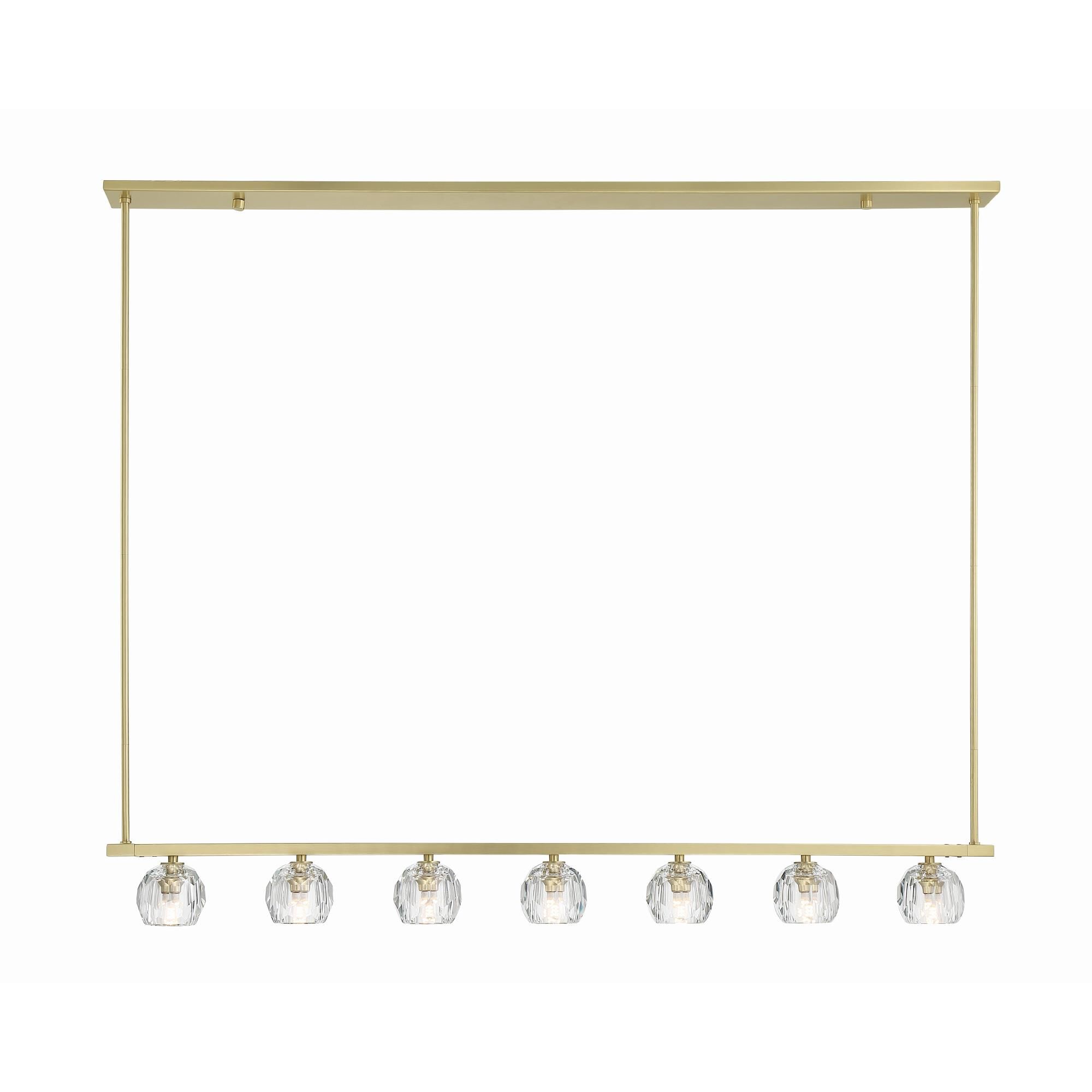 Shown in Soft Brass finish and Faceted Cut crystal and Crystal glass and Crystal shade