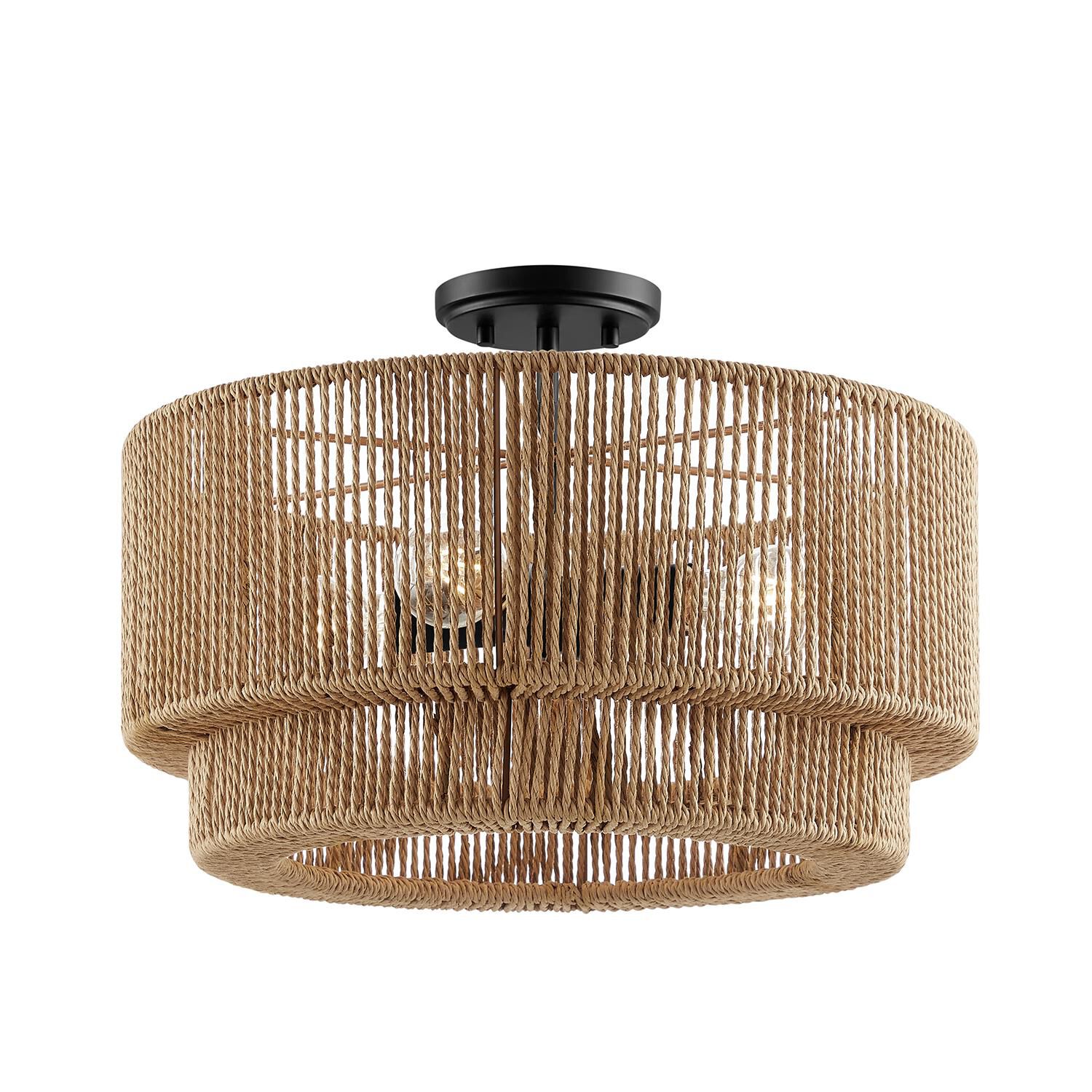 Eco Milos 18 Inch Semi Flush Mount by Justice Design Group