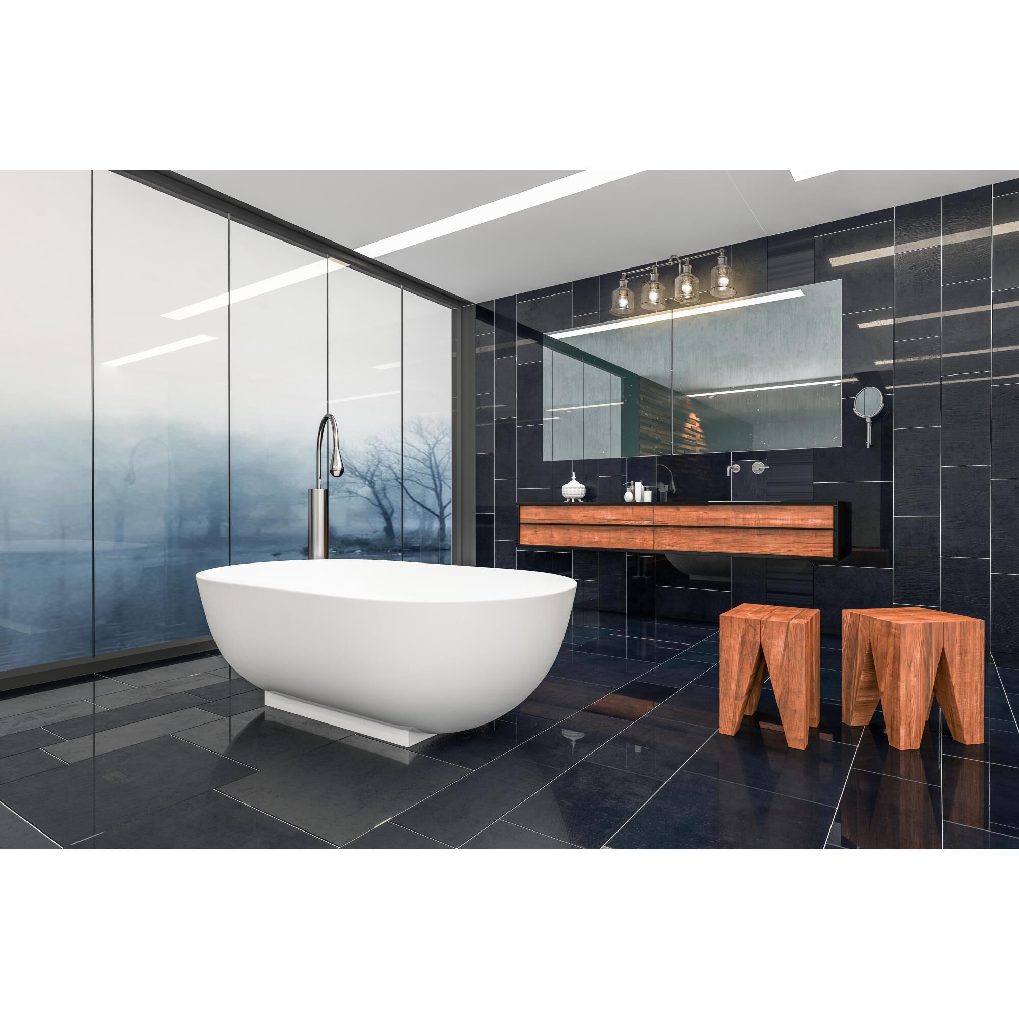 Shown in Brushed Nickel finish and Seeded glass