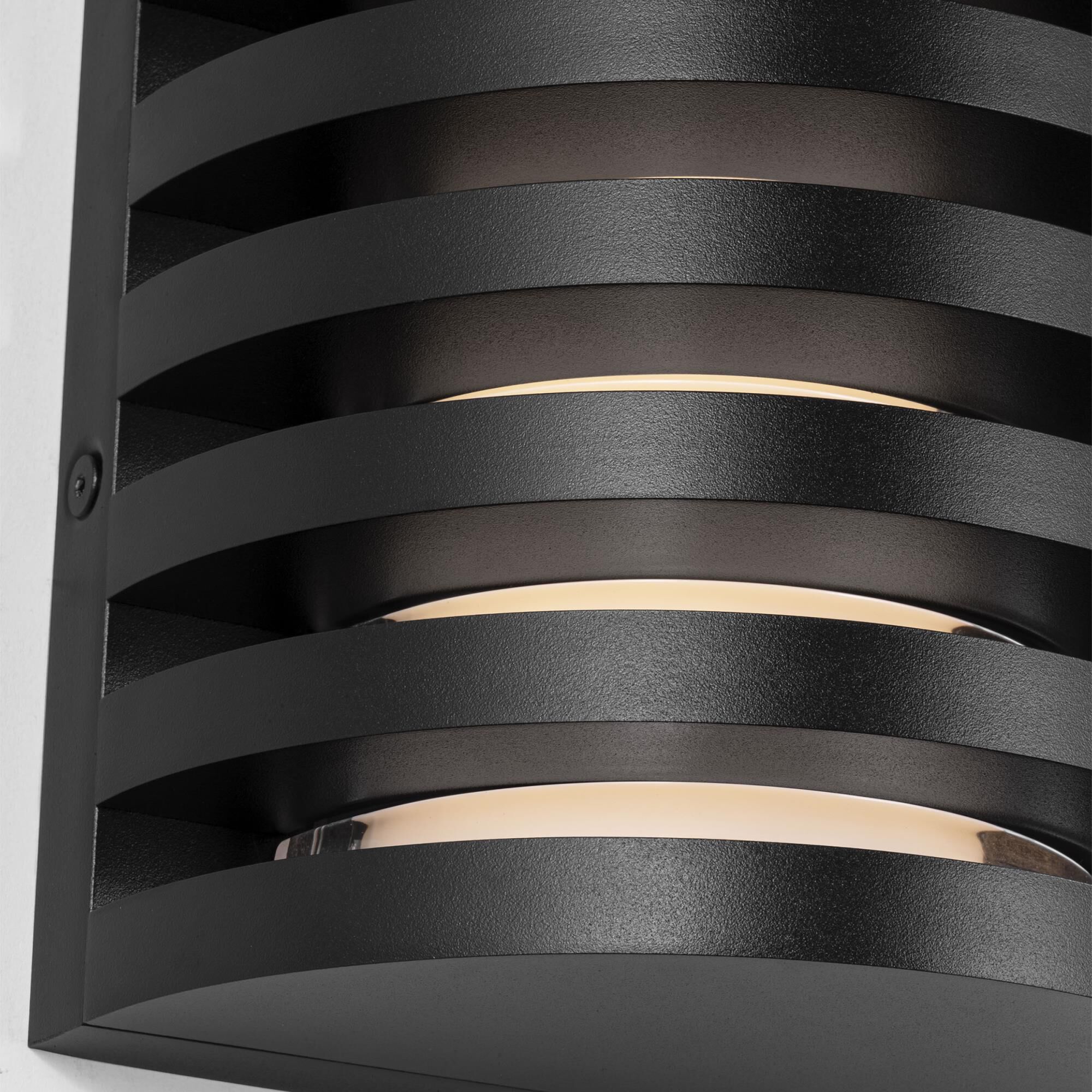 Shown in Outdoor Black finish and Crystal Diffuser glass