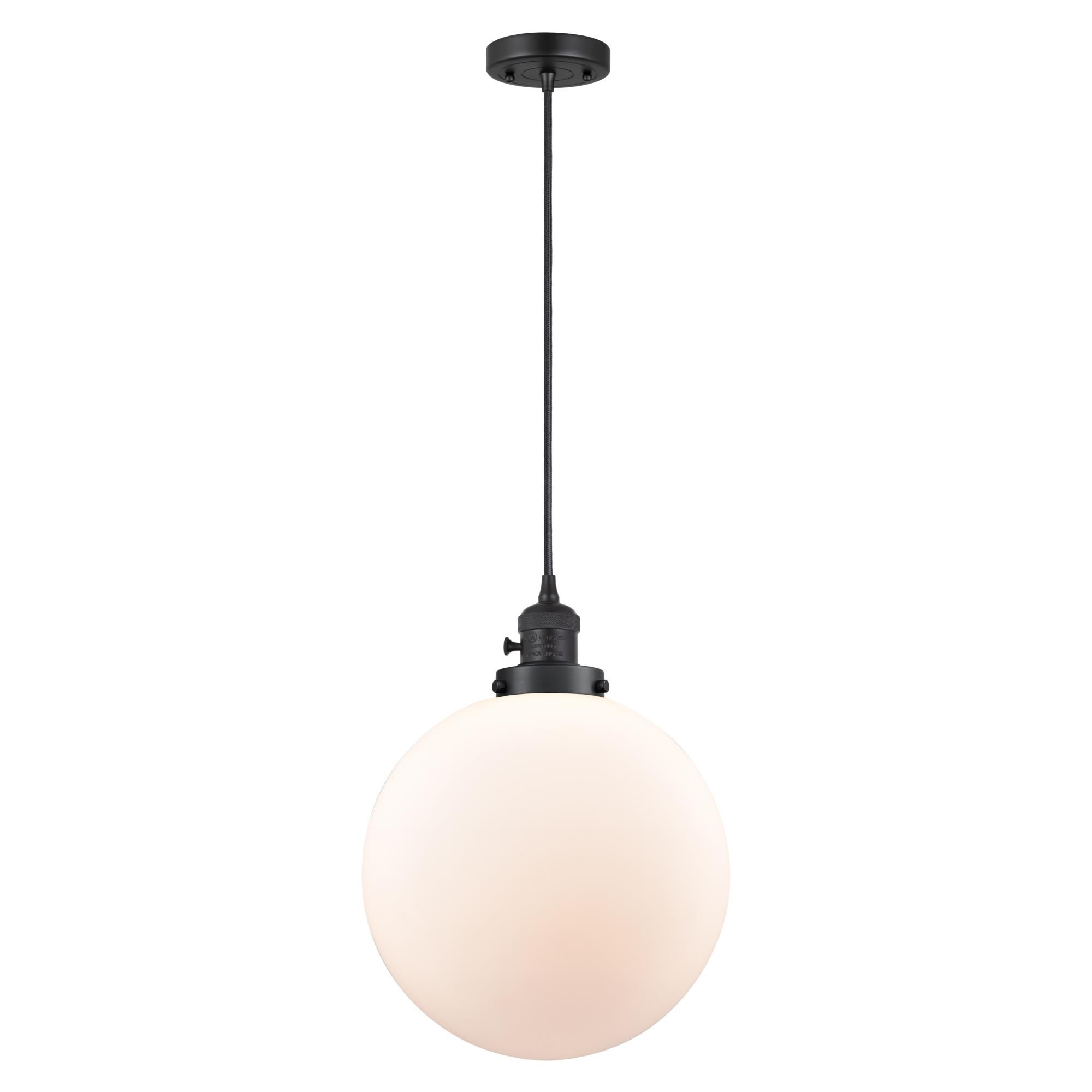 Shown in Matte Black finish and Matte White Cased glass