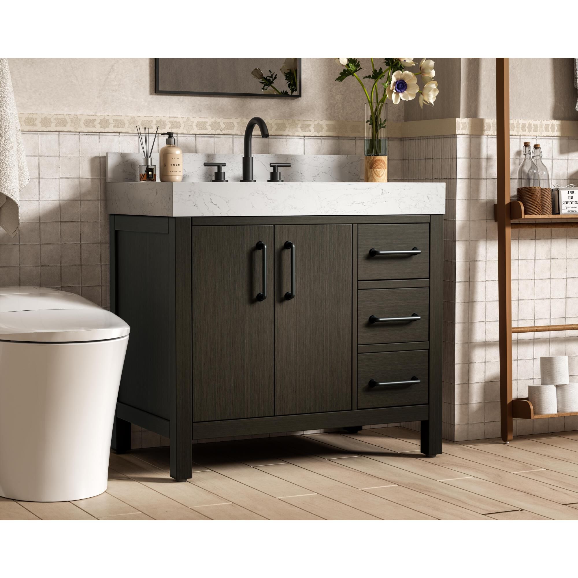 Nathan 36 Inch Bath Vanity by Elegant Dcor