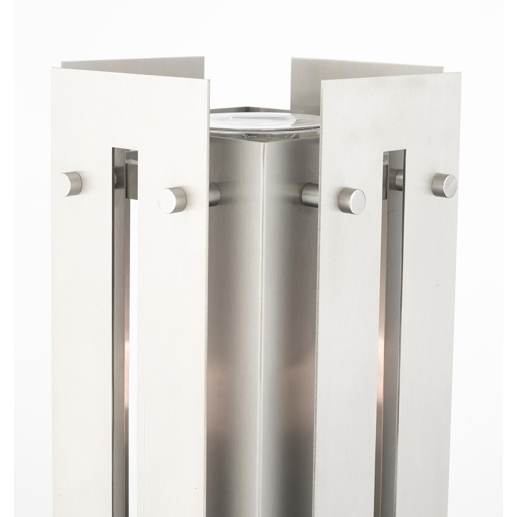 Shown in Brushed Nickel Accents finish and Clear glass and Clear Glass shade