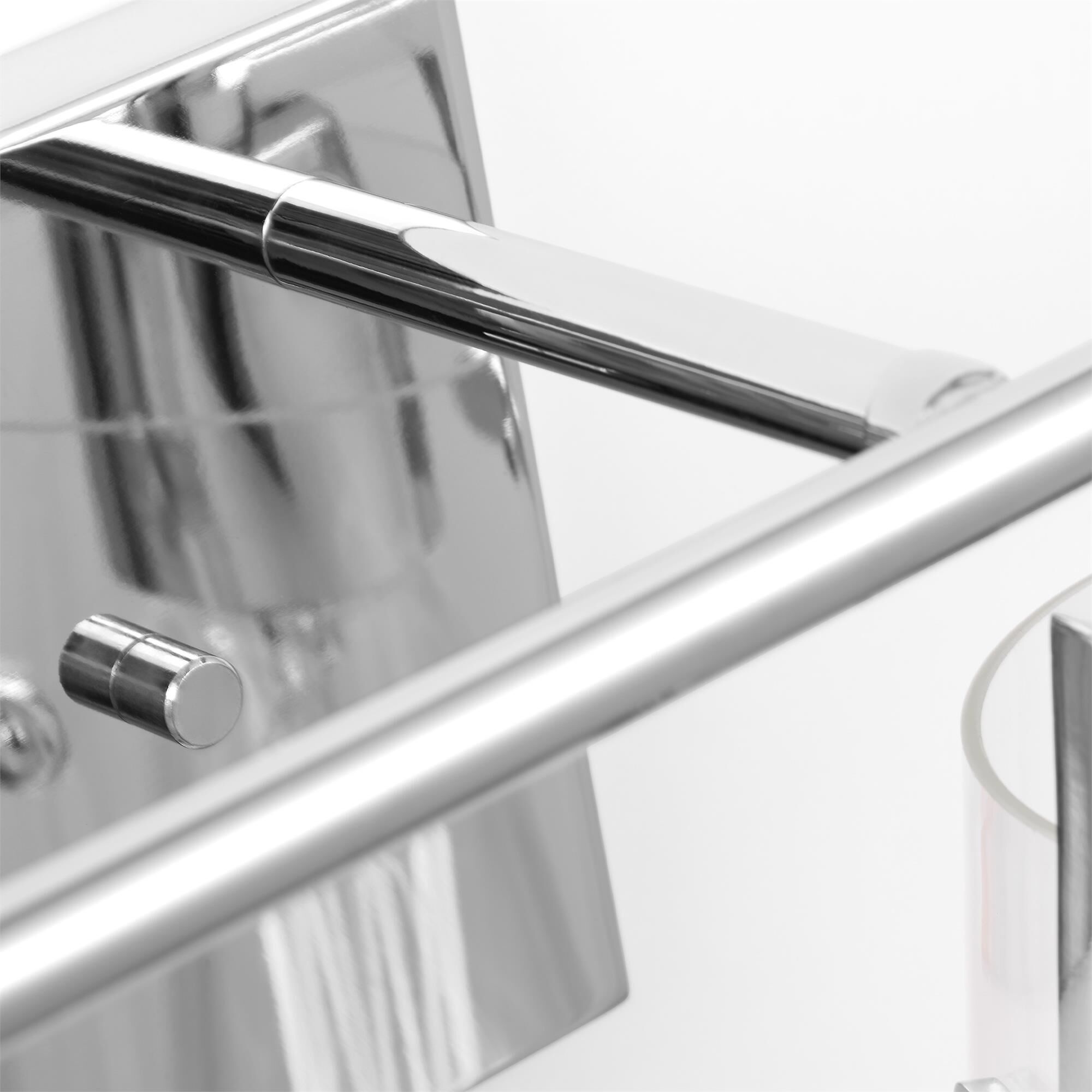 Shown in Chrome finish and Clear Glass s shade