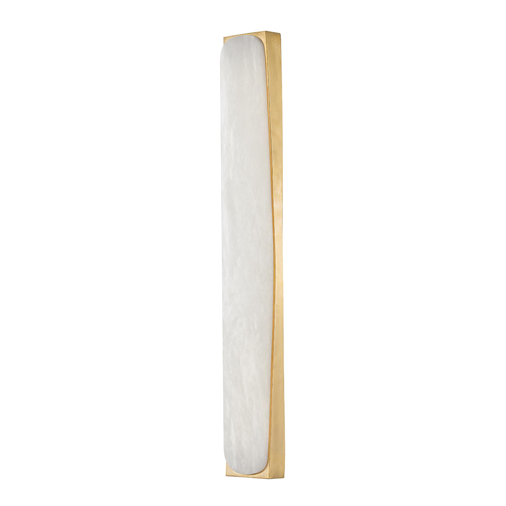 Shown in Vintage Brass finish and Natural Spanish Alabaster shade