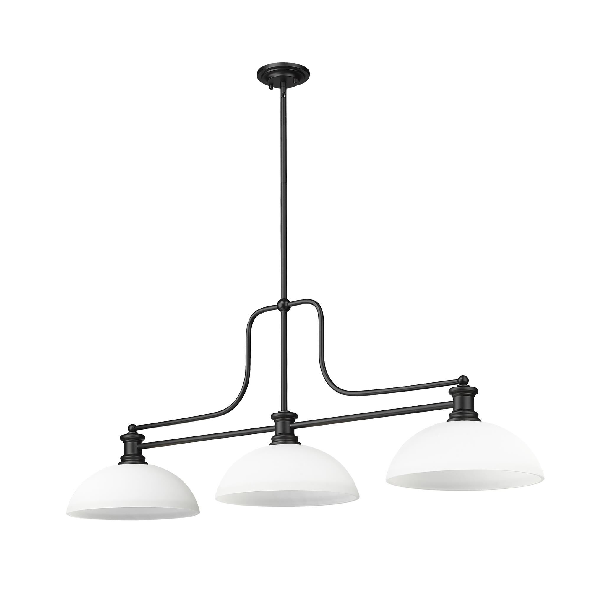 Shown in Matte Black finish and Opal glass