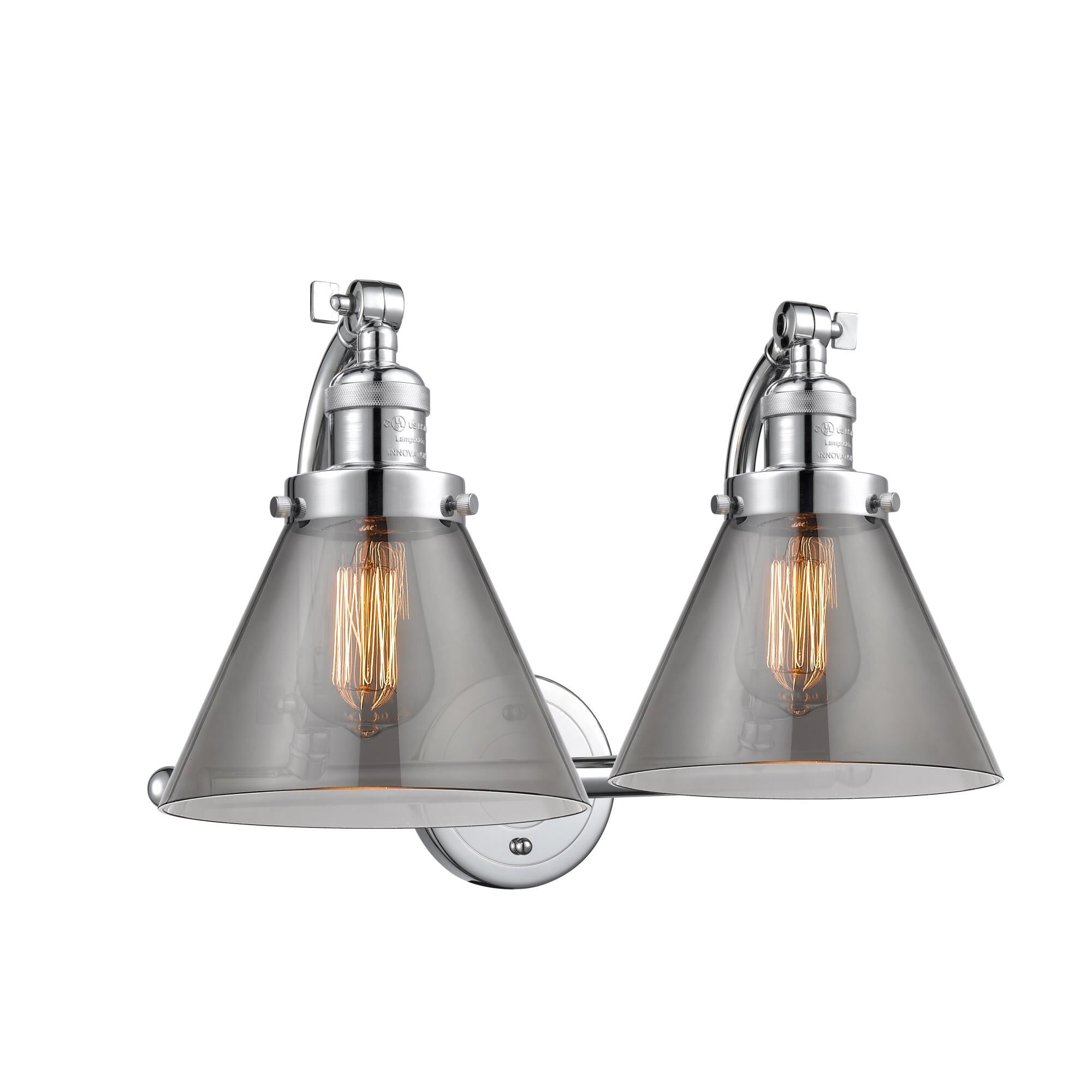 Bruno Marashlian Large Cone 18 Inch 2 Light Bath Vanity Light by Innovations Lighting