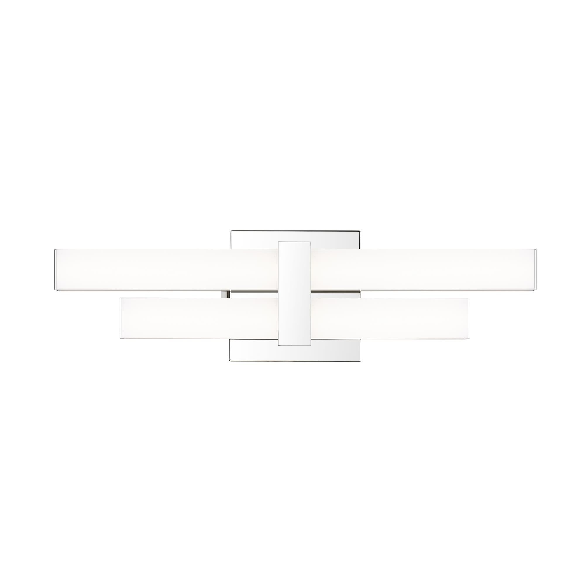 Shown in Chrome finish and Frosted glass and Frosted shade