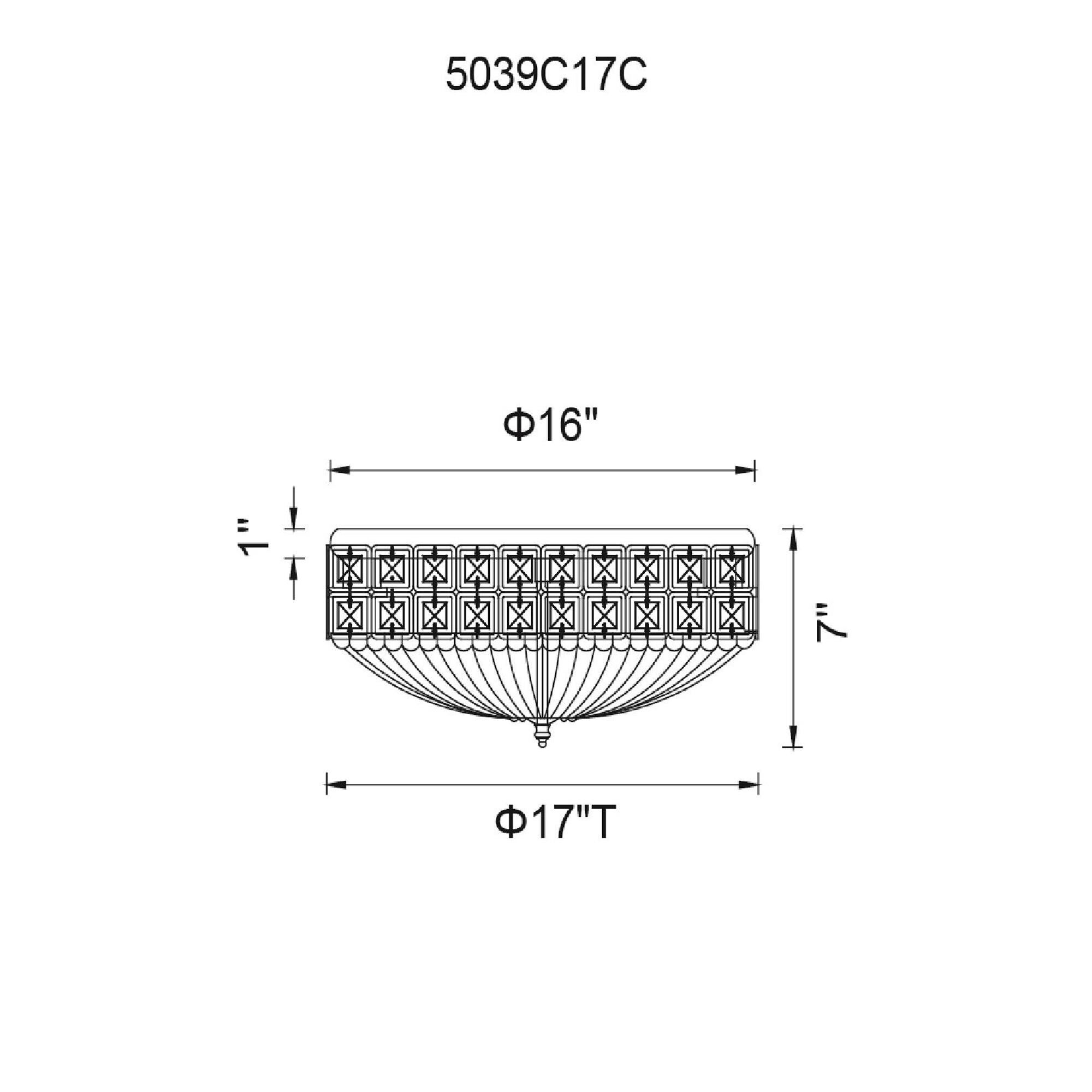 Shown in Chrome finish and K9 Clear crystal