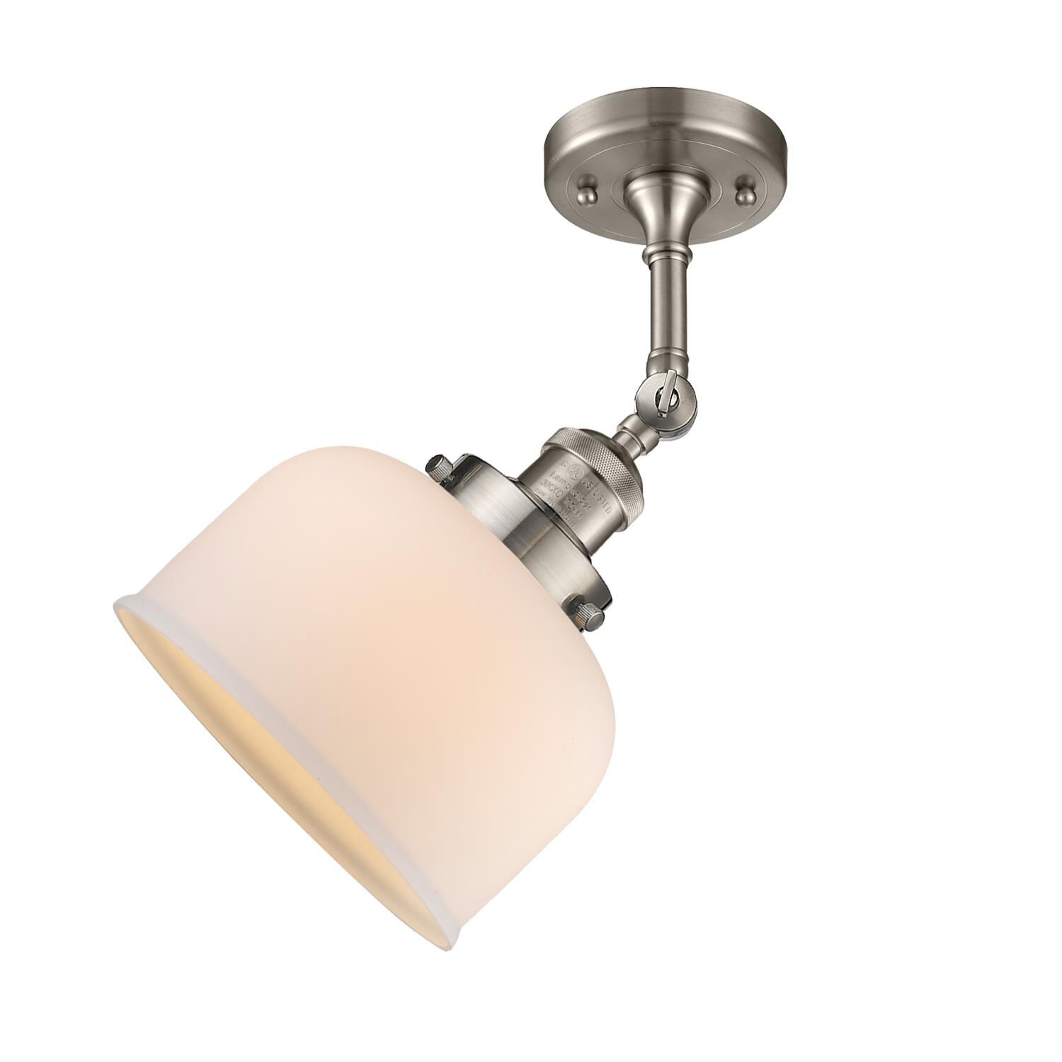 Bruno Marashlian Large Bell 8 Inch 1 Light Semi Flush Mount by Innovations Lighting