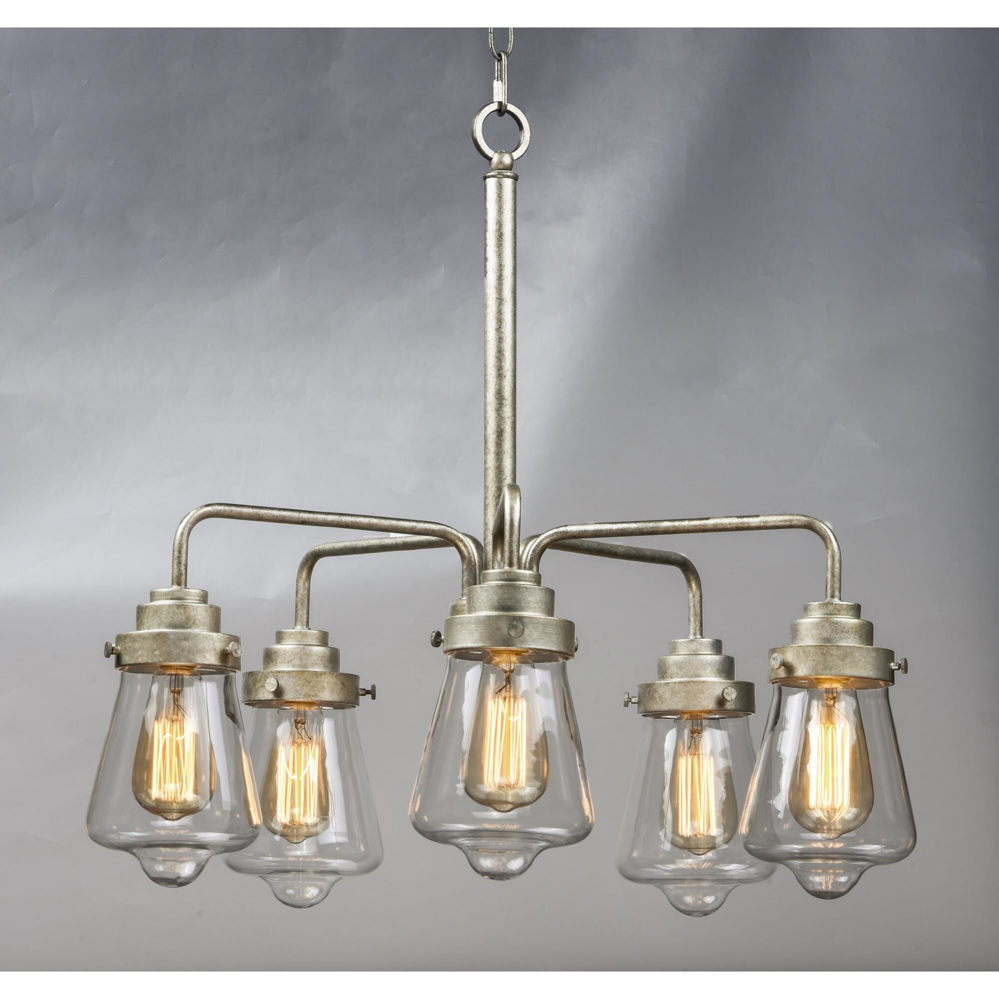 Shown in Weathered Zinc finish and Clear glass