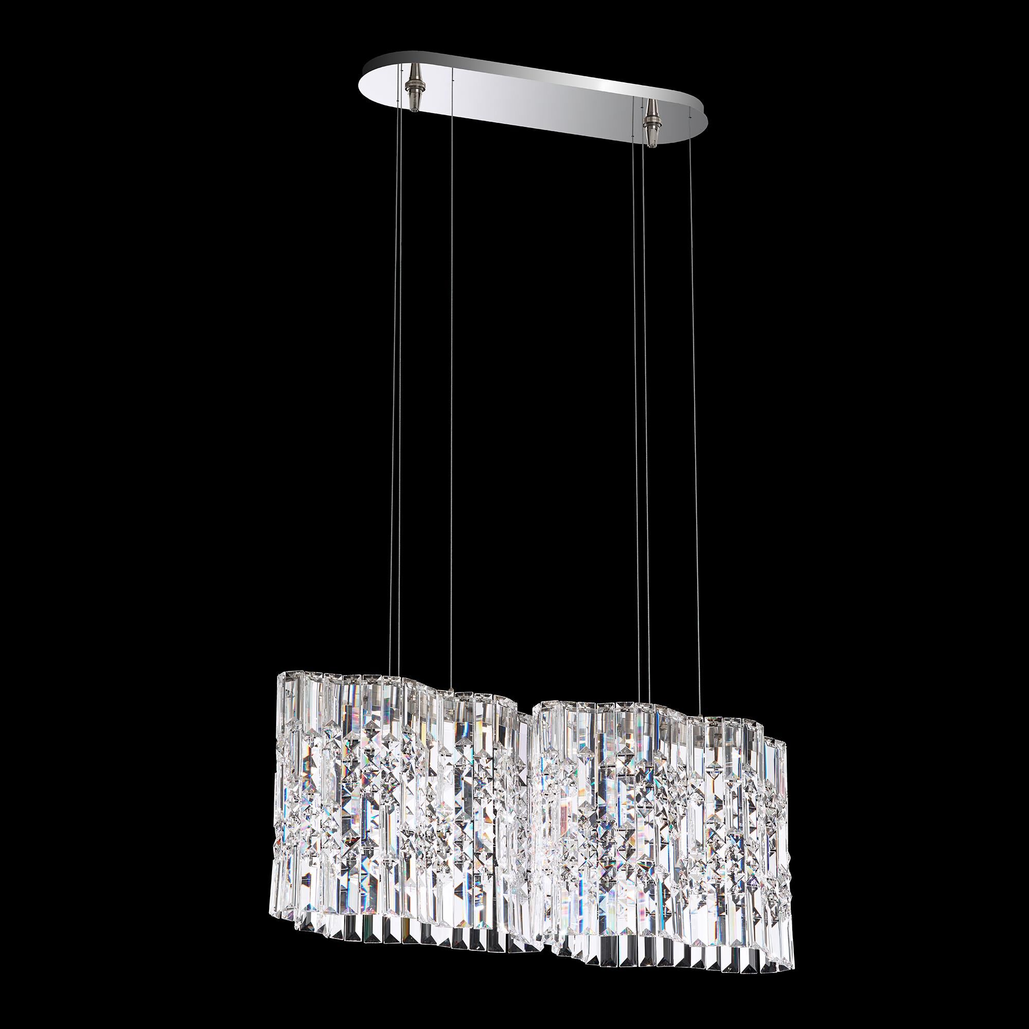 Shown in Polished Stainless Steel finish and Clear Optic crystal