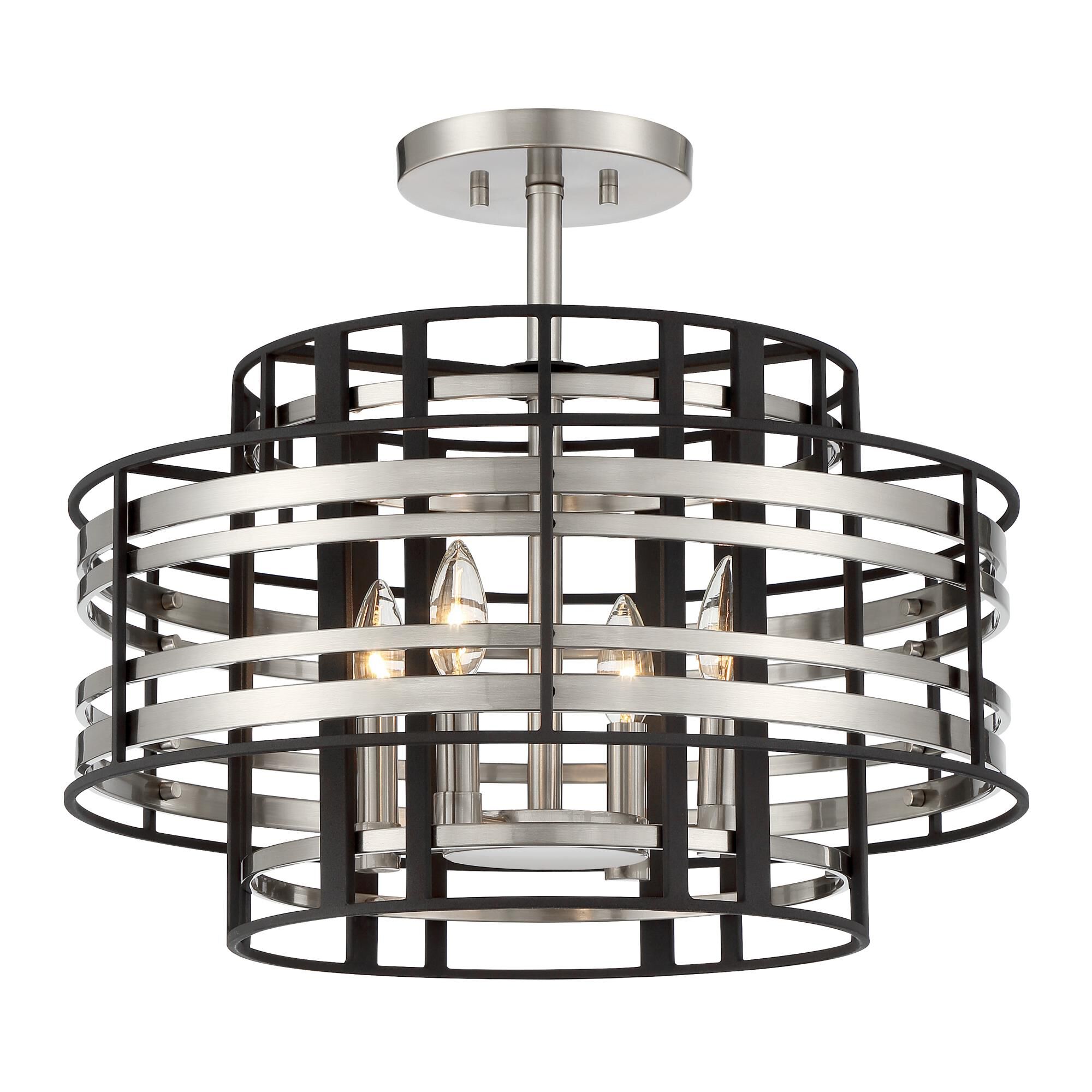 Presten 20 Inch 4 Light Semi Flush Mount by Metropolitan Lighting