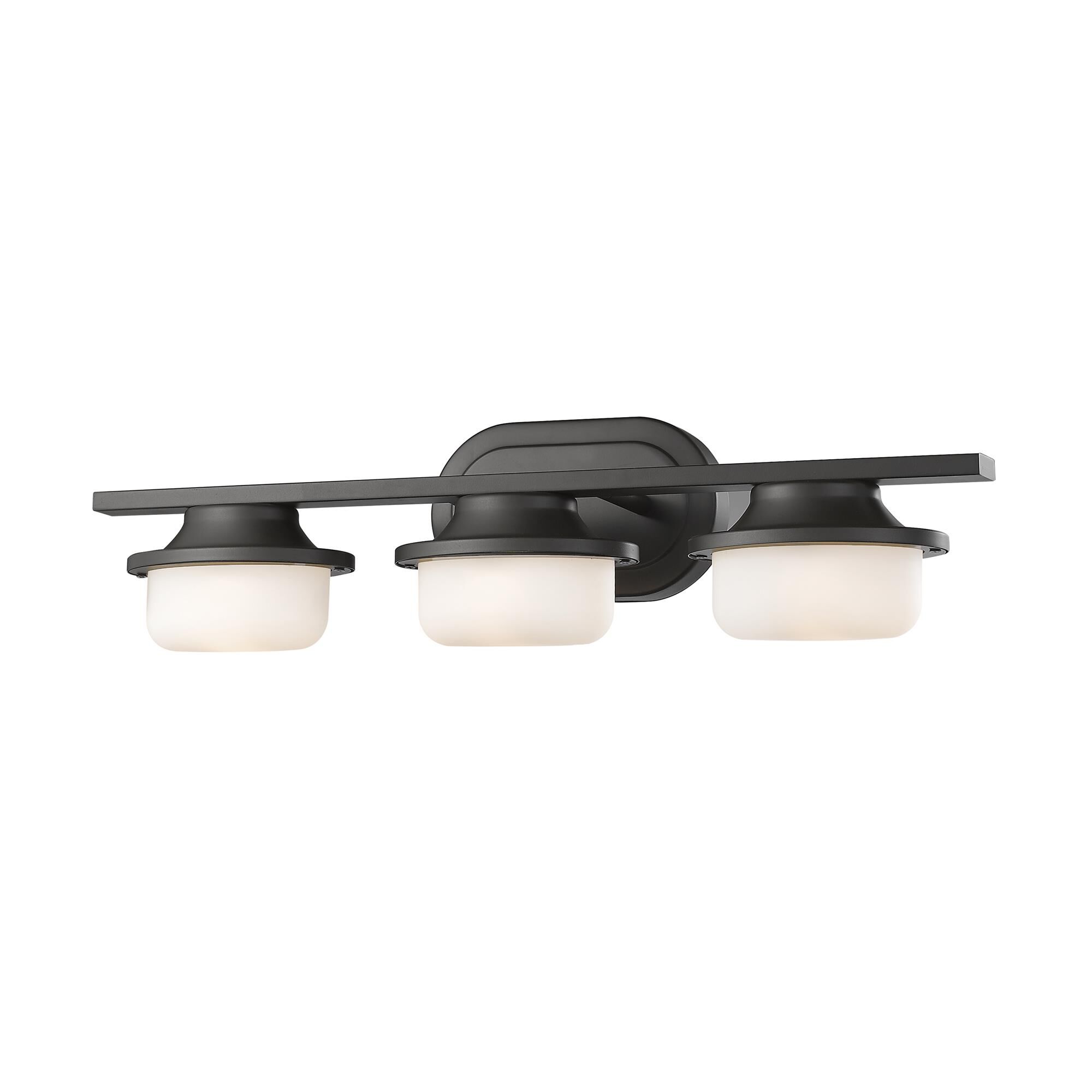 Shown in Bronze finish and Glass shade