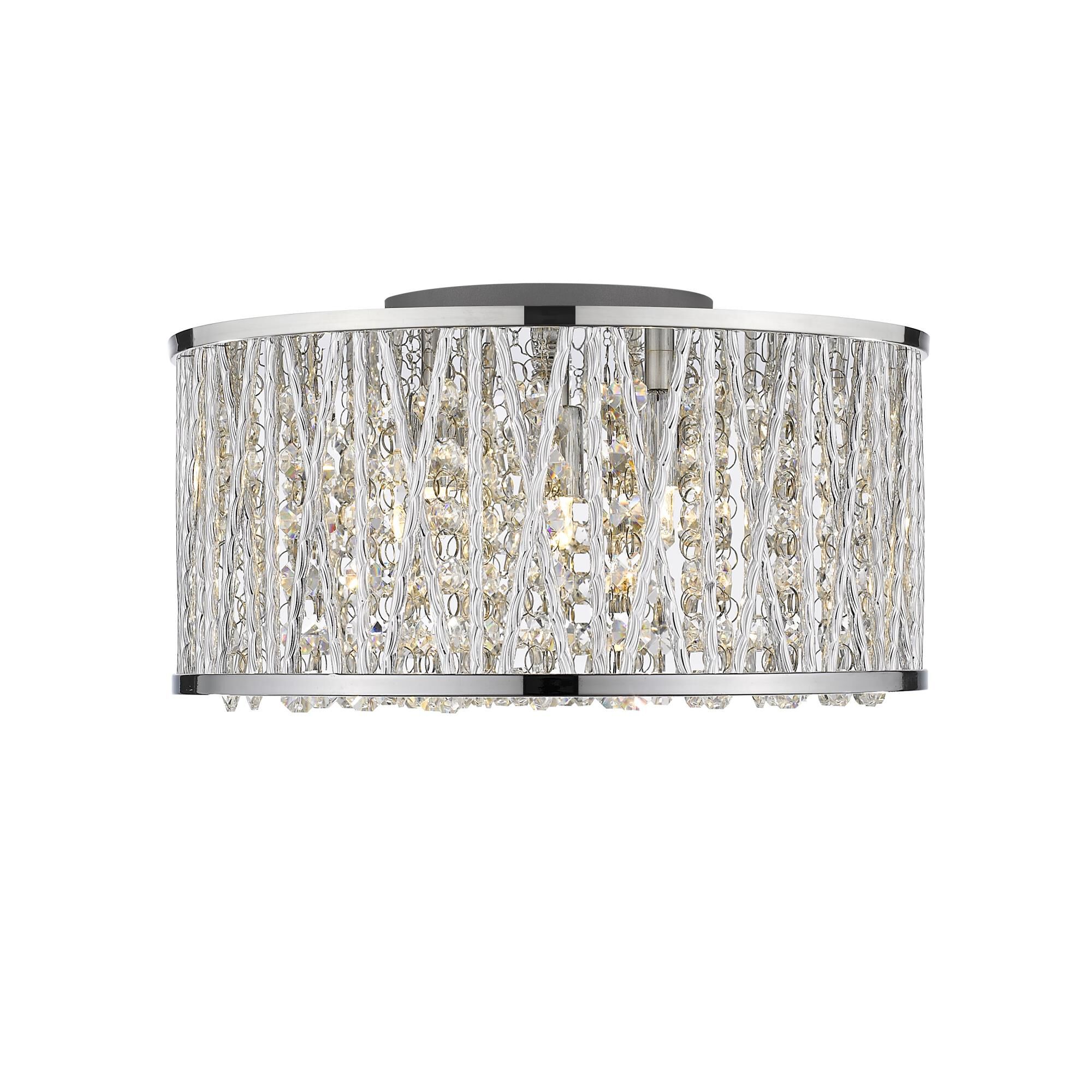 Shown in Chrome finish and Aluminum glass and Aluminum shade