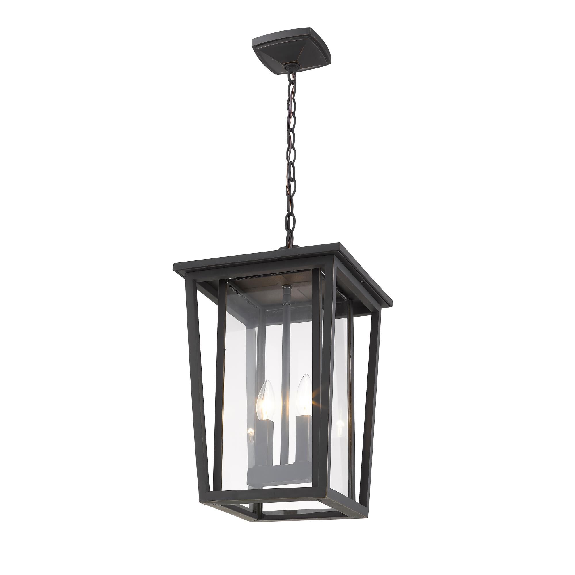 Seoul 17 Inch Tall 2 Light Outdoor Hanging Lantern by Z-Lite