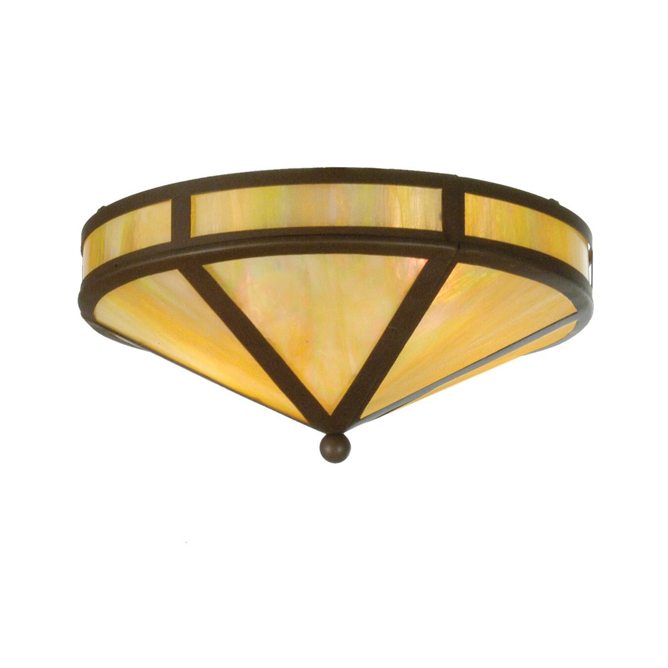 Simple Mission 16 Inch 2 Light Flush Mount by Meyda Lighting