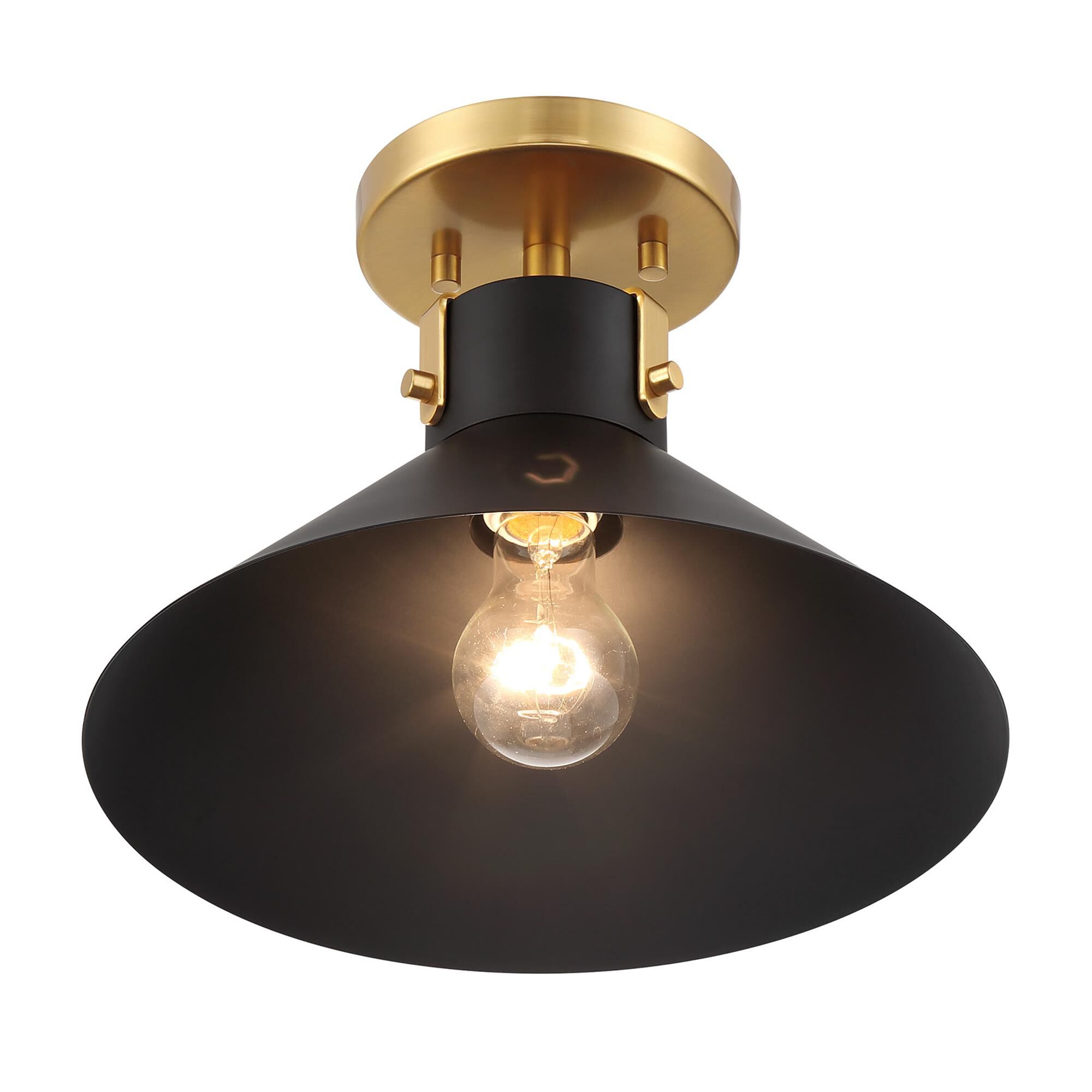 Shown in Matte Black and Natural Brass finish