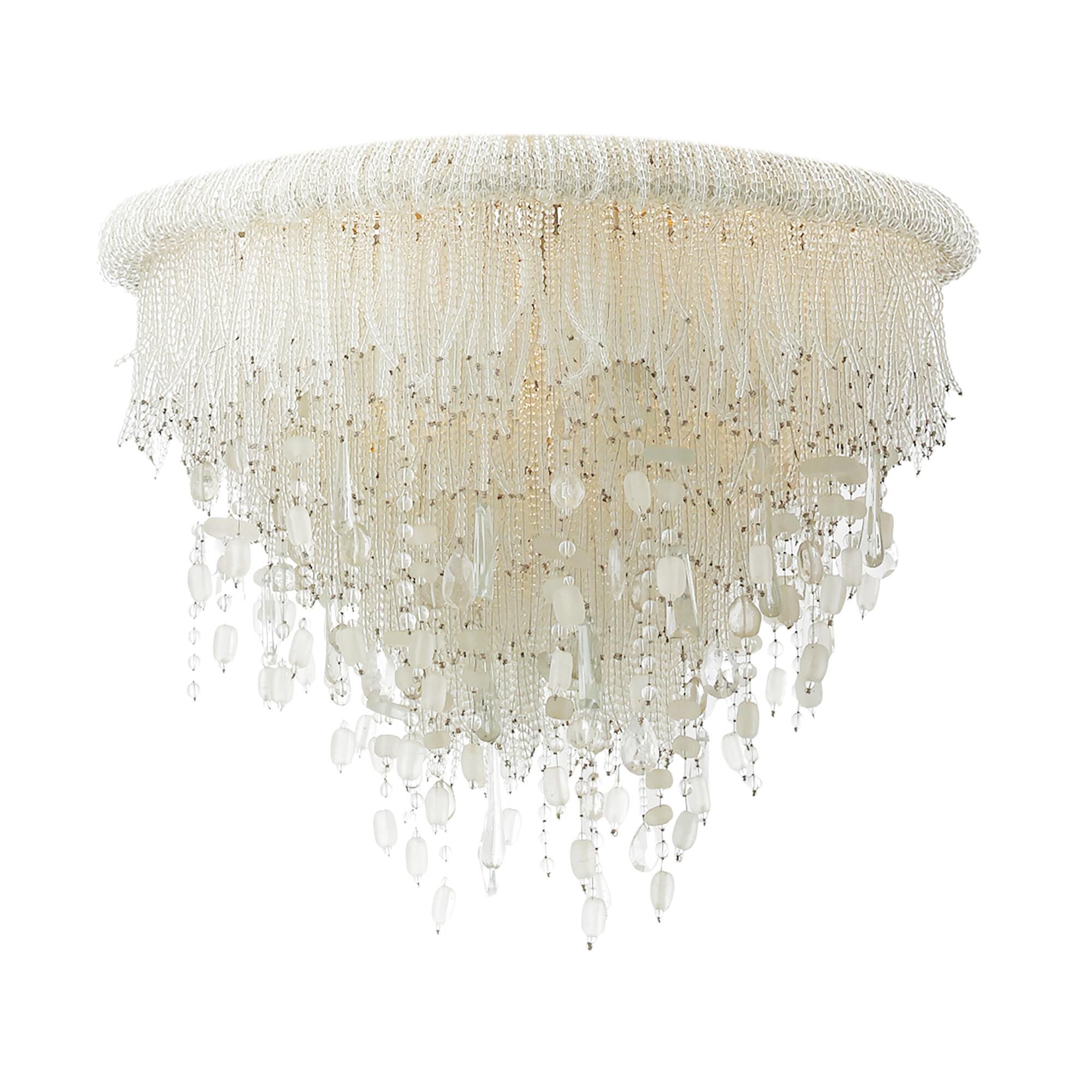 Crystal Reign 18 Inch 3 Light Flush Mount,