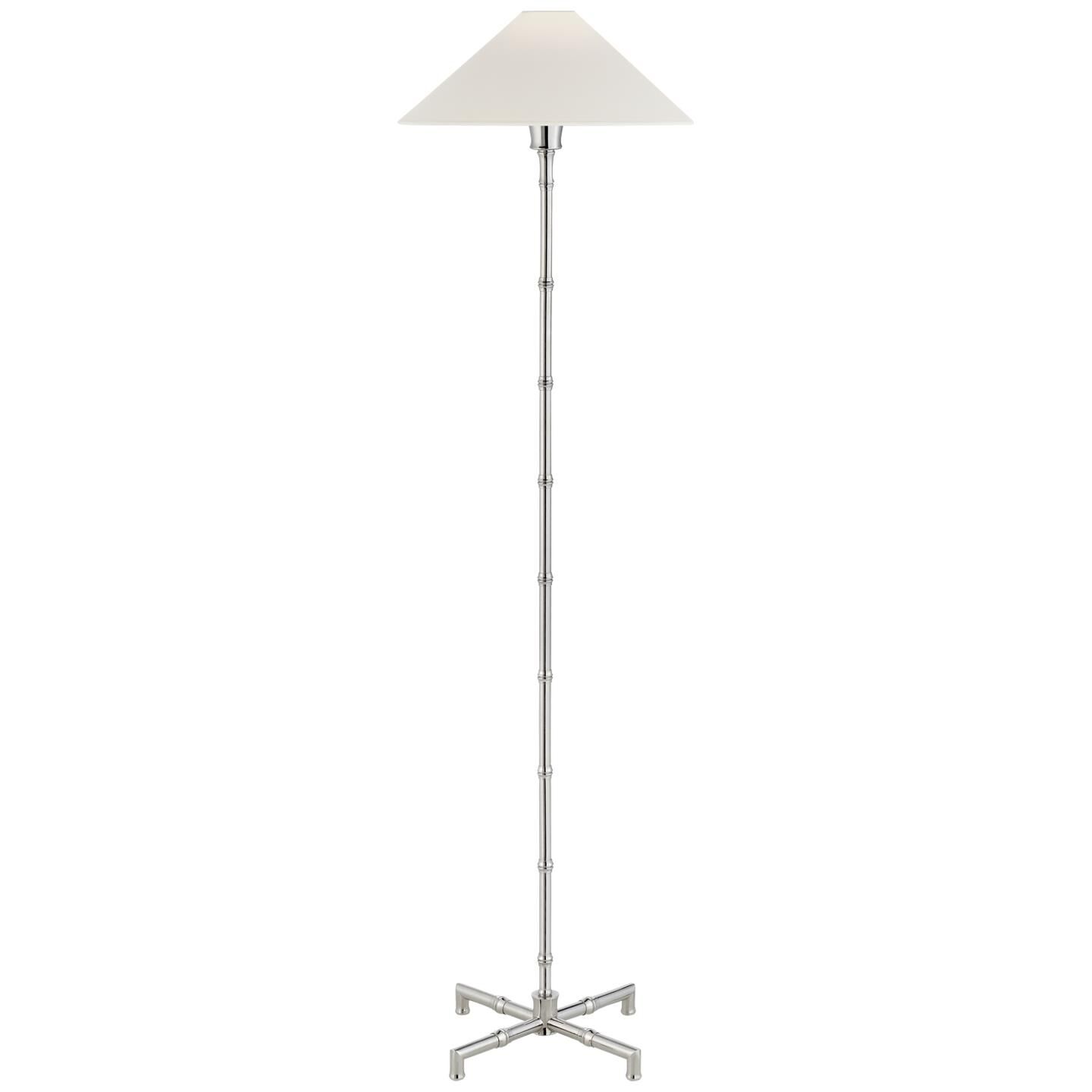 Shown in Polished Nickel finish and Linen shade