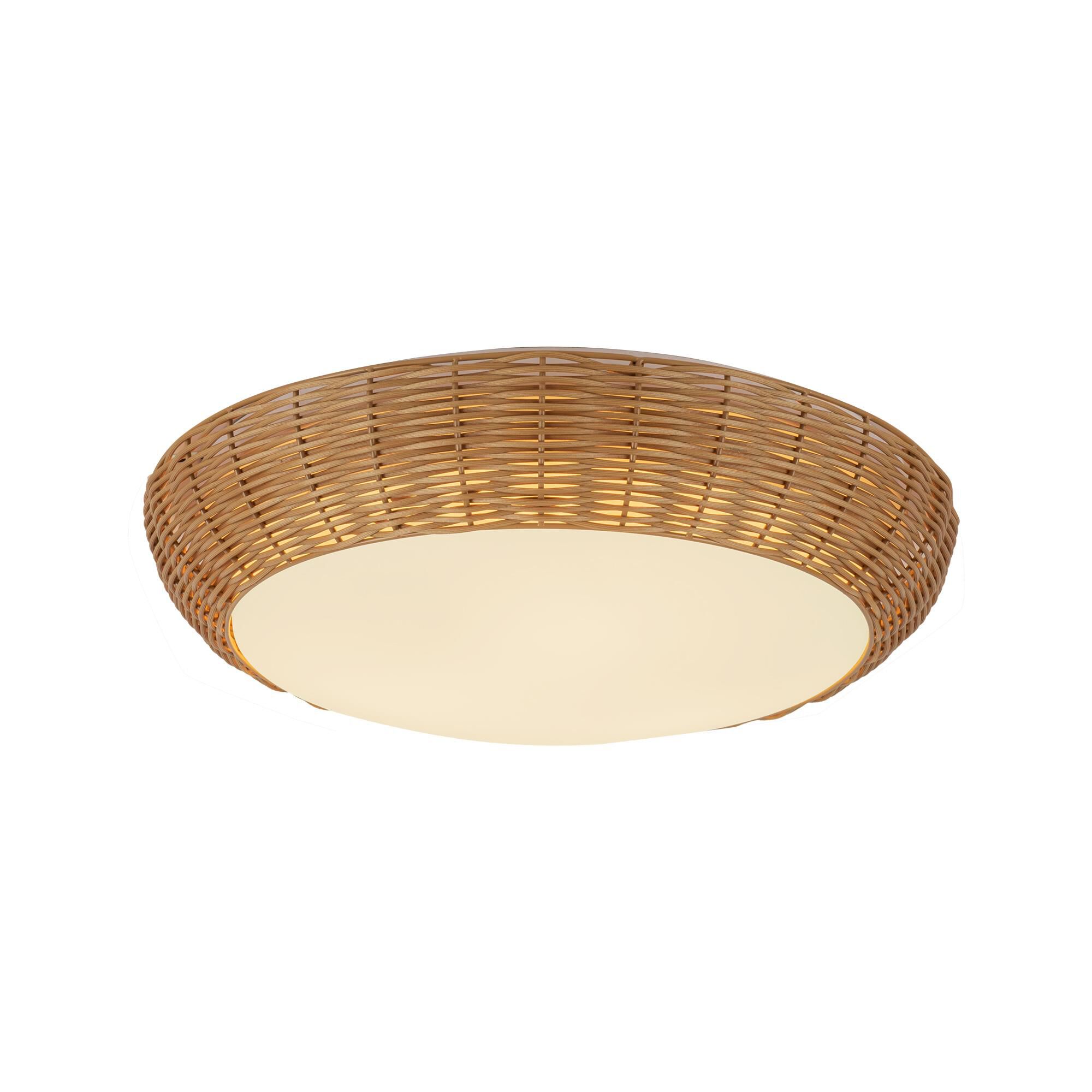 Shown in Rattan finish and Opal glass
