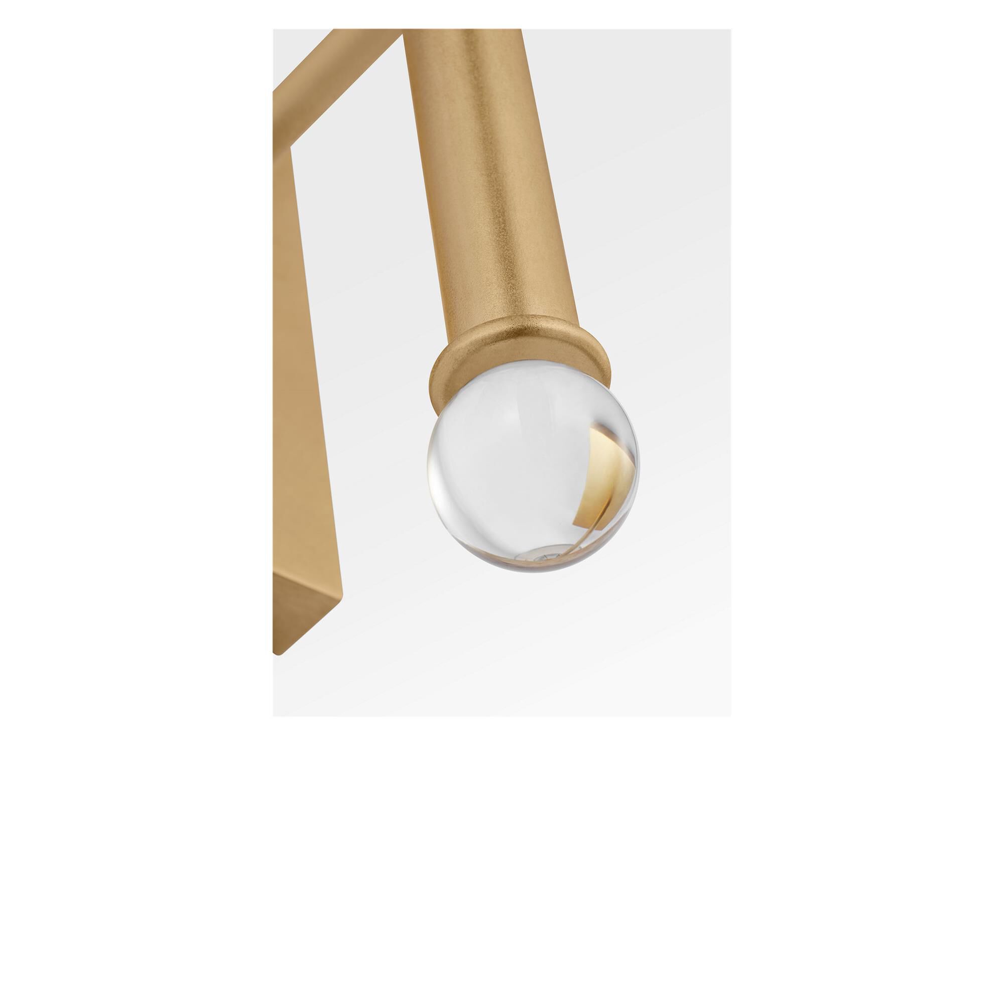 Shown in Gild finish and White Linen Fabric shade