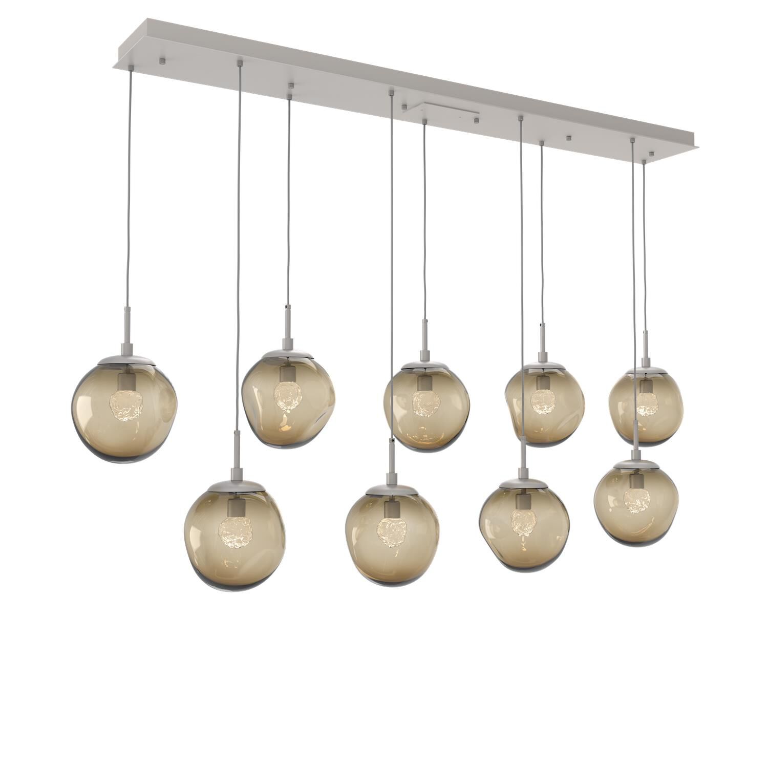 Shown in Metallic Beige Silver finish and Floret Inner Bronze Outer glass