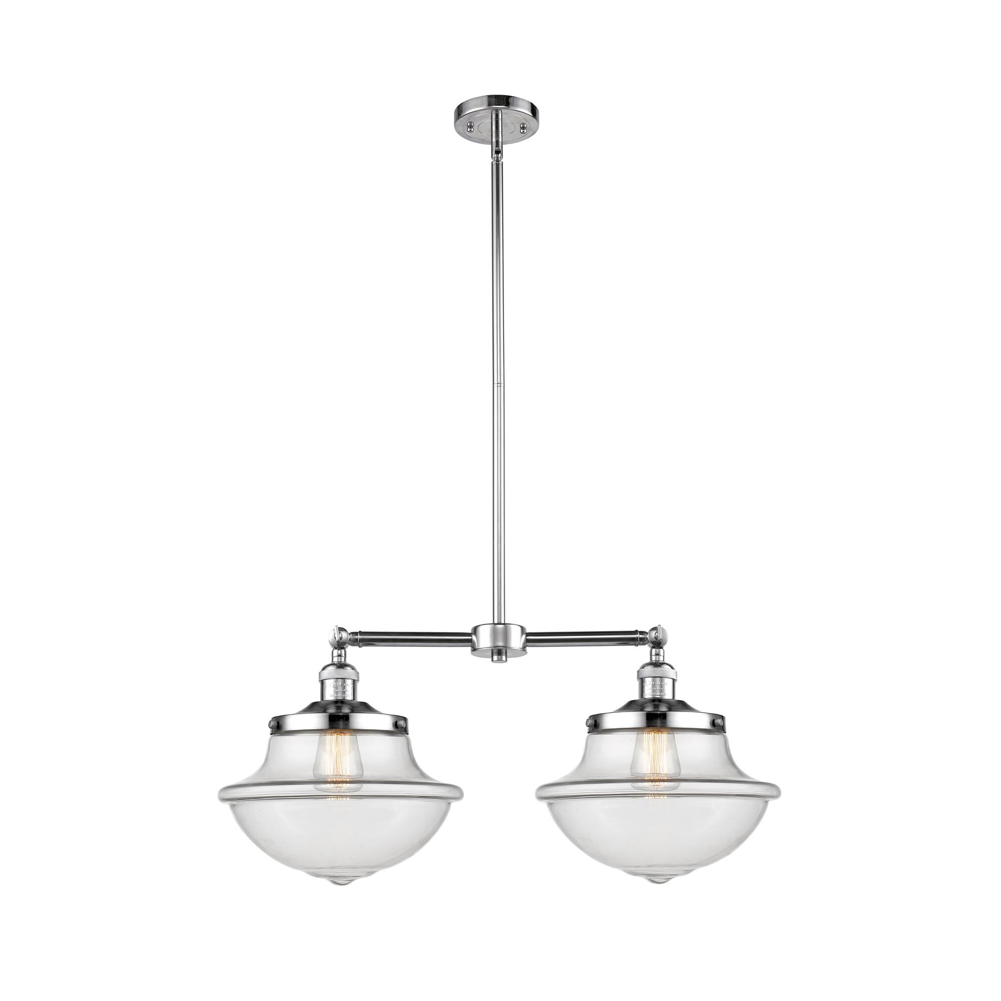 Shown in Polished Chrome finish and Schoolhouse glass and Glass shade