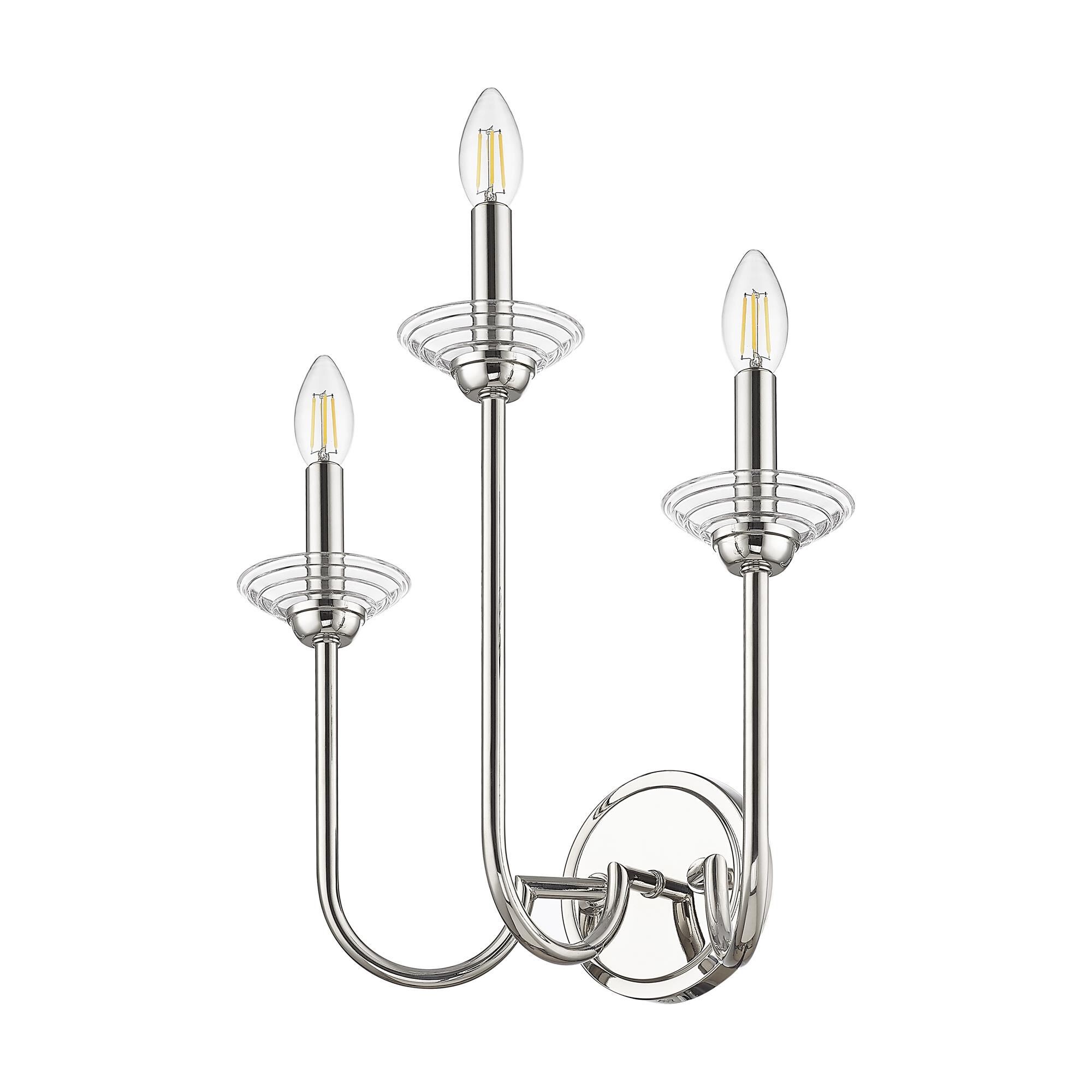 Shown in Polished Nickel finish and Clear Ribbed glass and Clear Ribbed shade