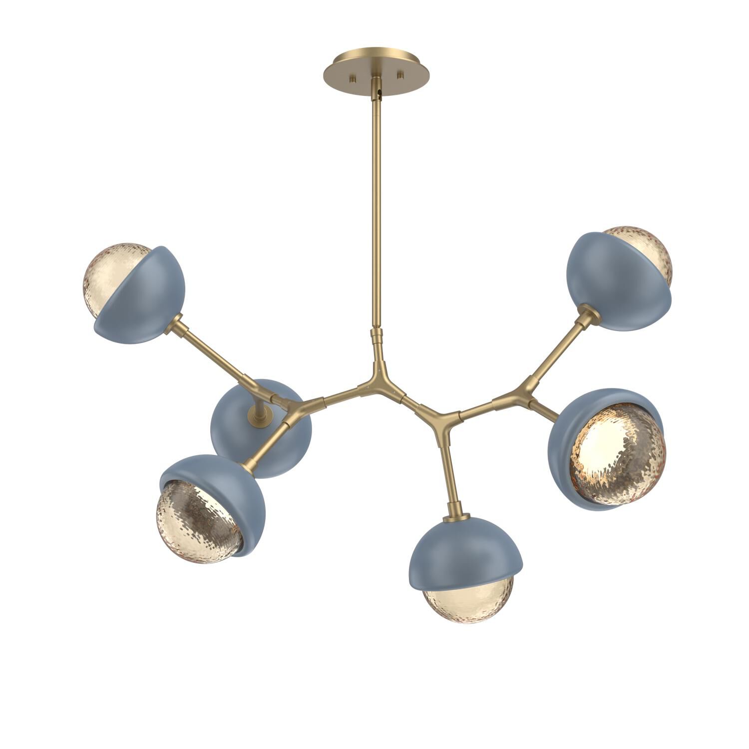 Levi Wilson Cabochon 31 Inch Linear Suspension Light by Hammerton Studio