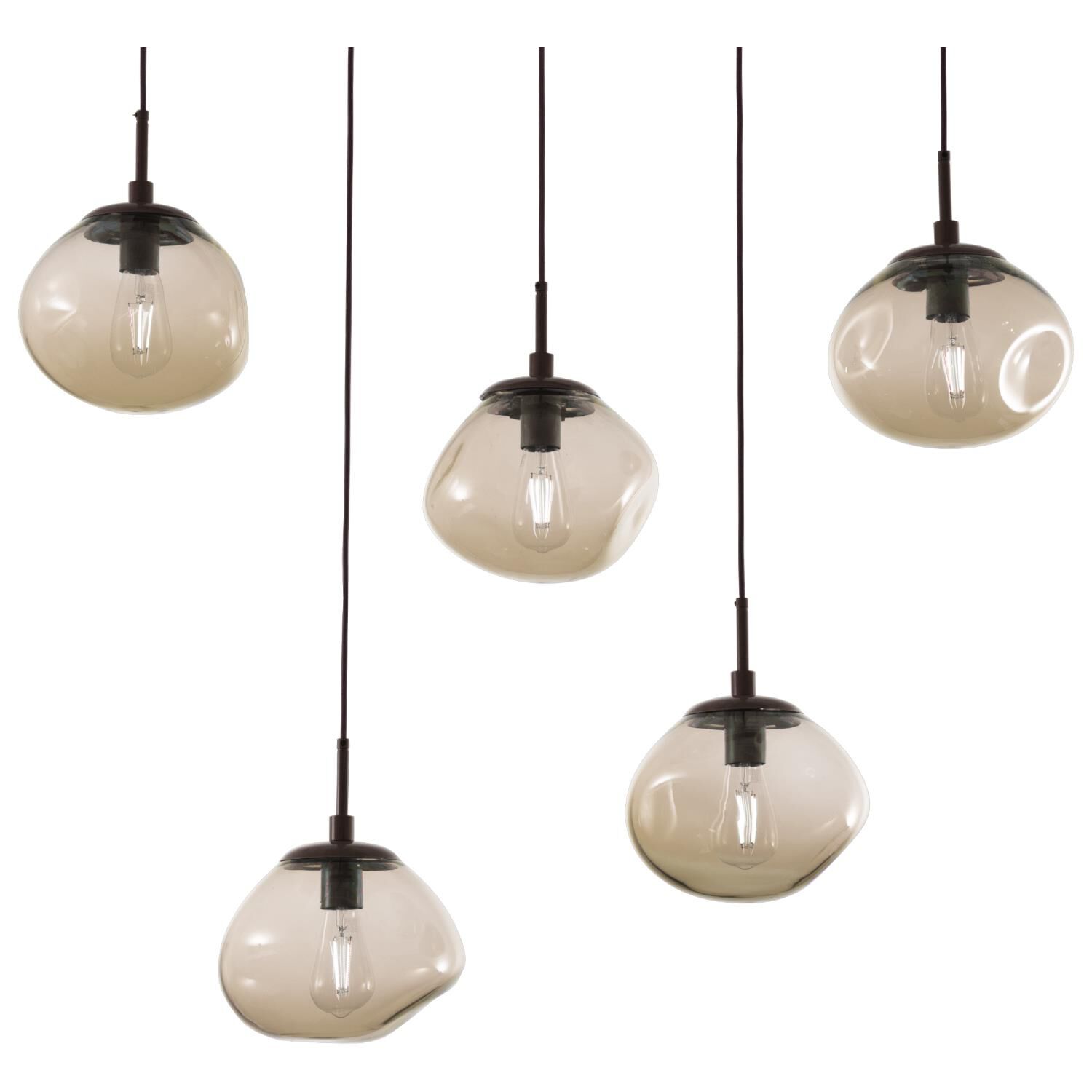 Shown in Flat Bronze finish and Blown Bronze glass