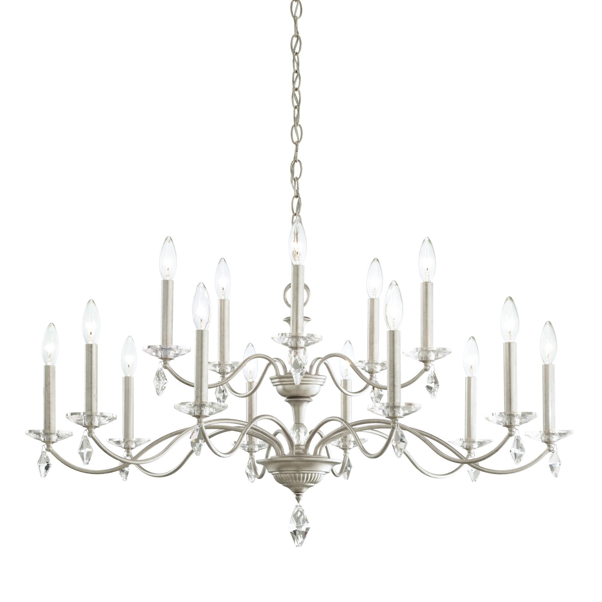 Shown in Antique Silver finish and Clear Heritage crystal