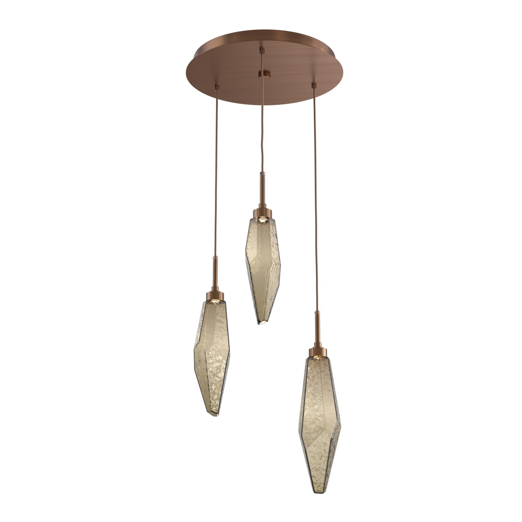 Shown in Burnished Brass finish and Chilled Bronze glass