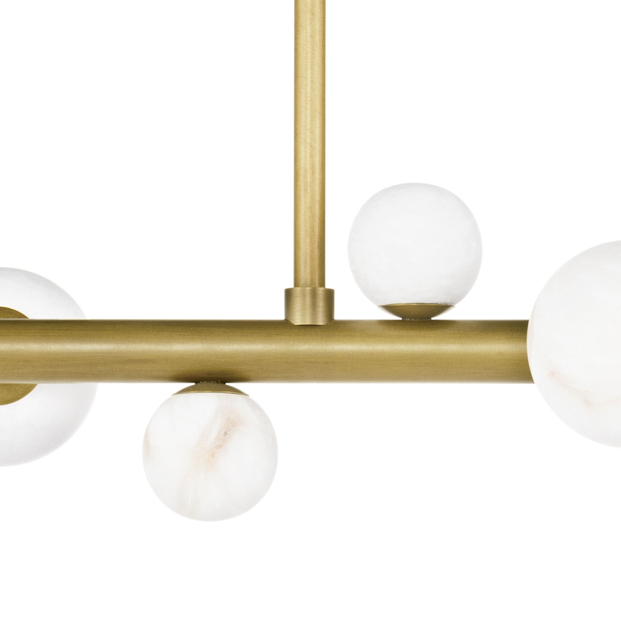 Shown in Natural Brass finish and - None - shade