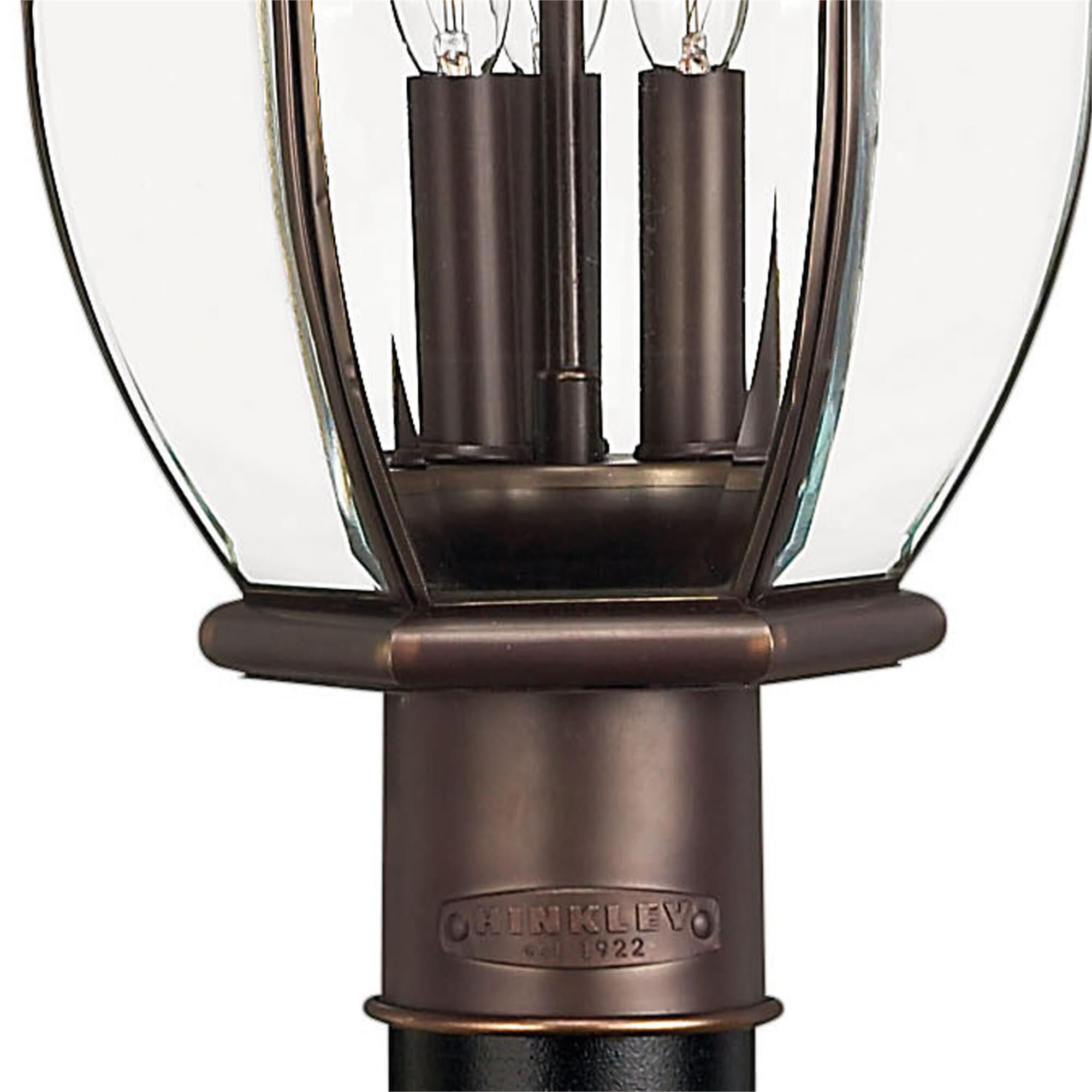 Shown in Copper Bronze finish and Clear, Bent, Beveled And Bound glass