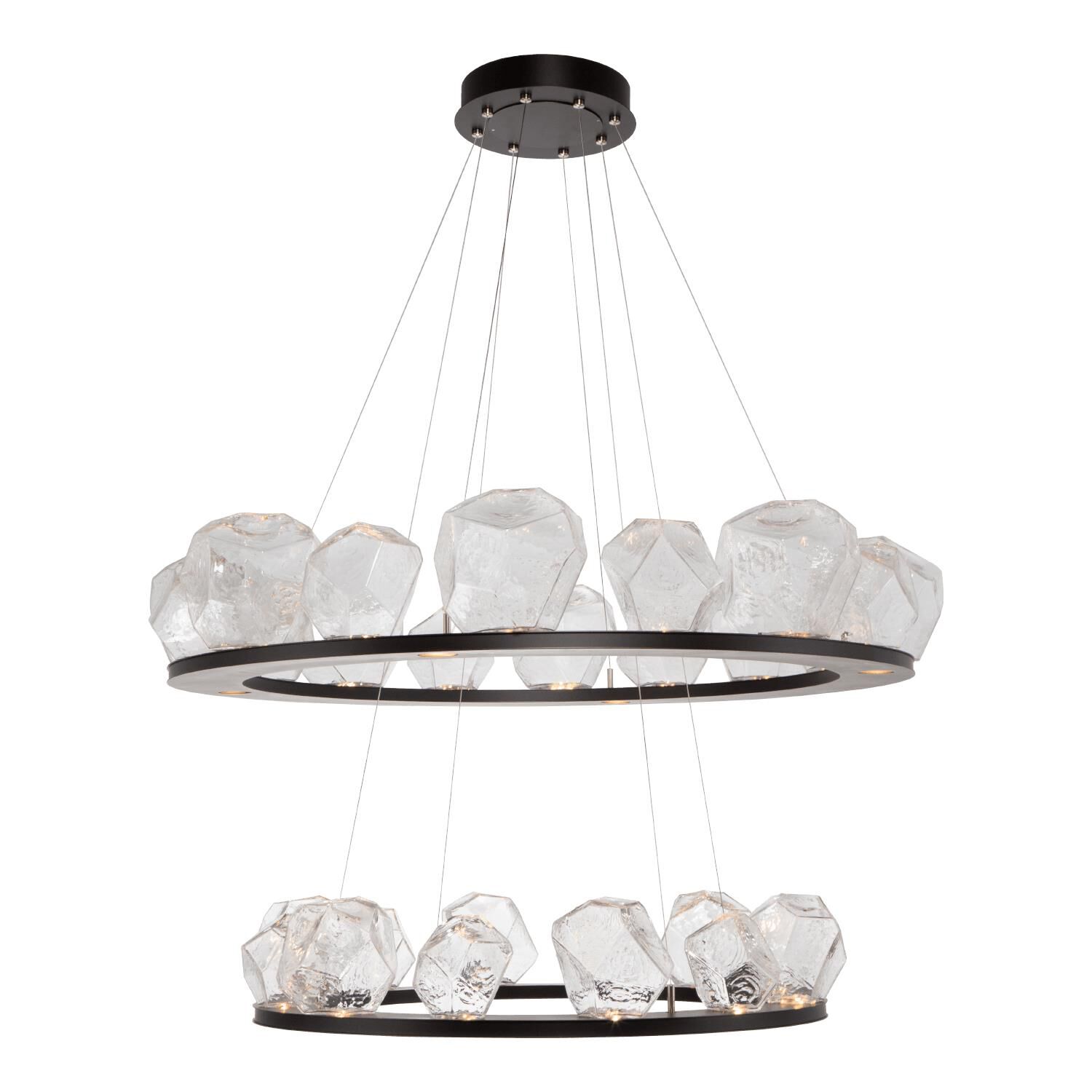 Shown in Matte Black finish and Clear glass