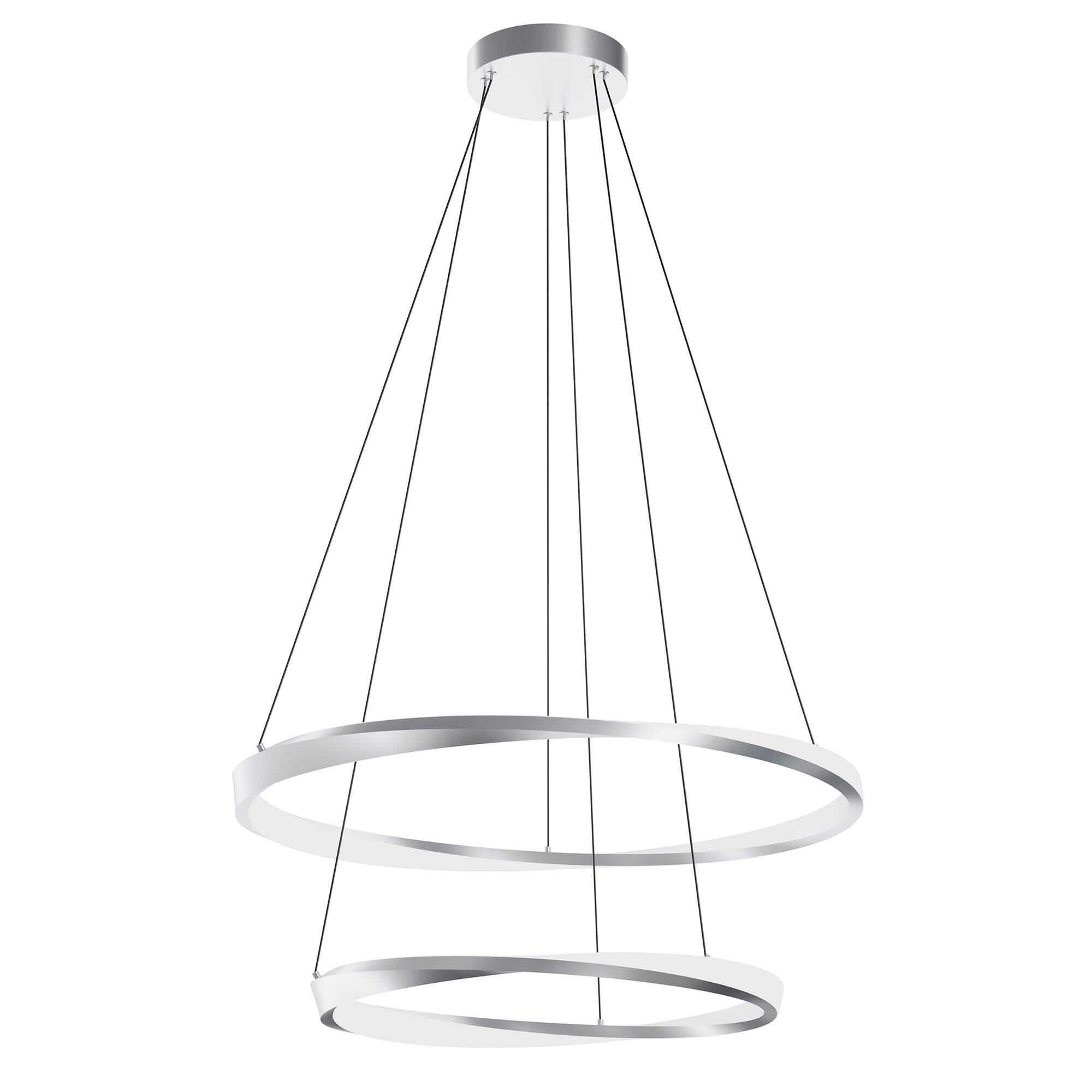 Shown in Satin Nickel finish and White shade