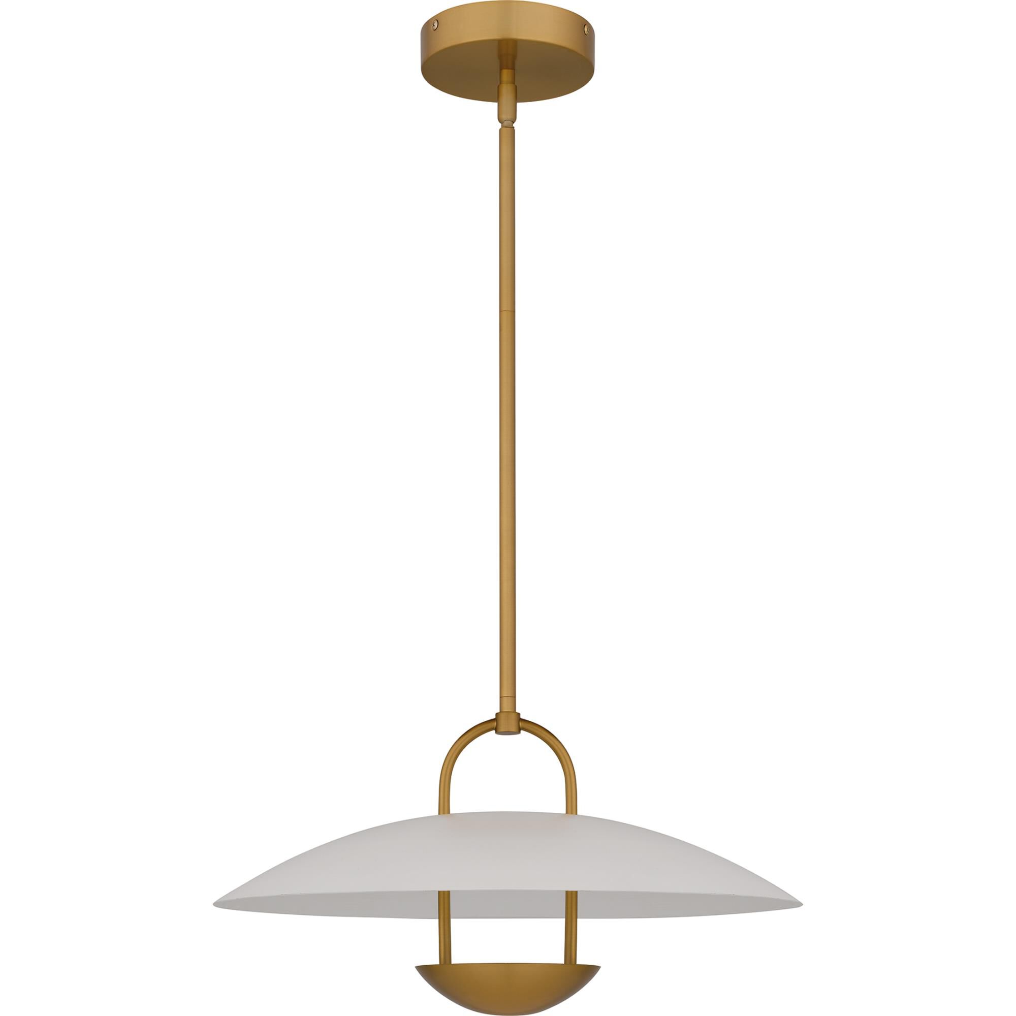 Shown in Brushed Gold finish and Metal shade