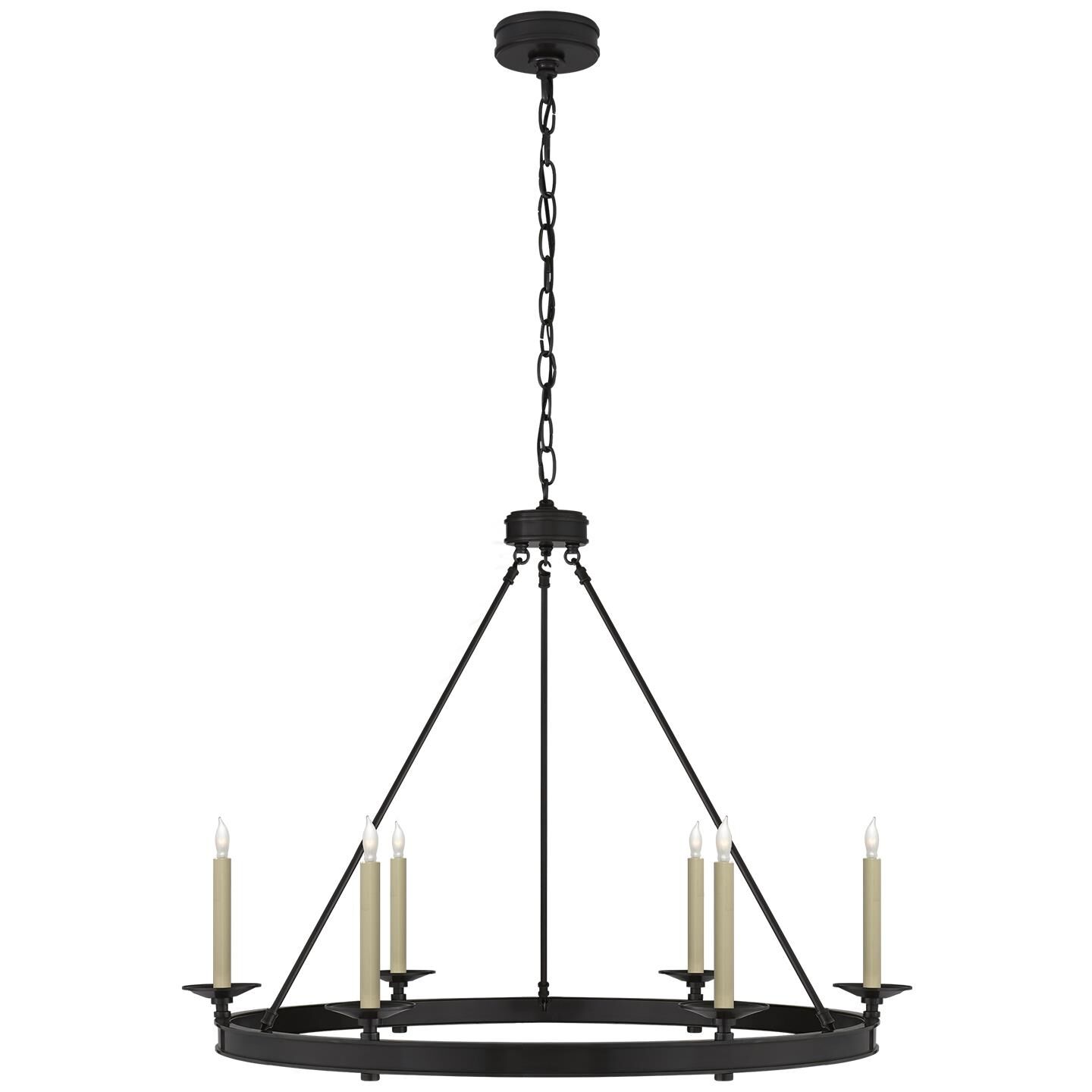 Chapman & Myers Launceton 36 Inch 6 Light Chandelier by Visual Comfort Signature Collection