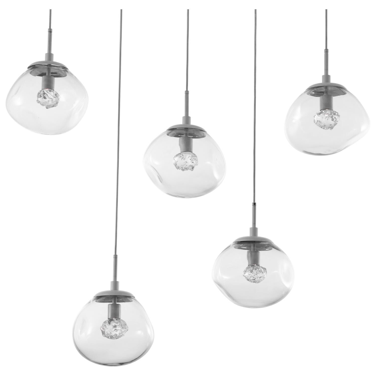 Shown in Metallic Beige Silver finish and Floret Inner Clear Outer glass