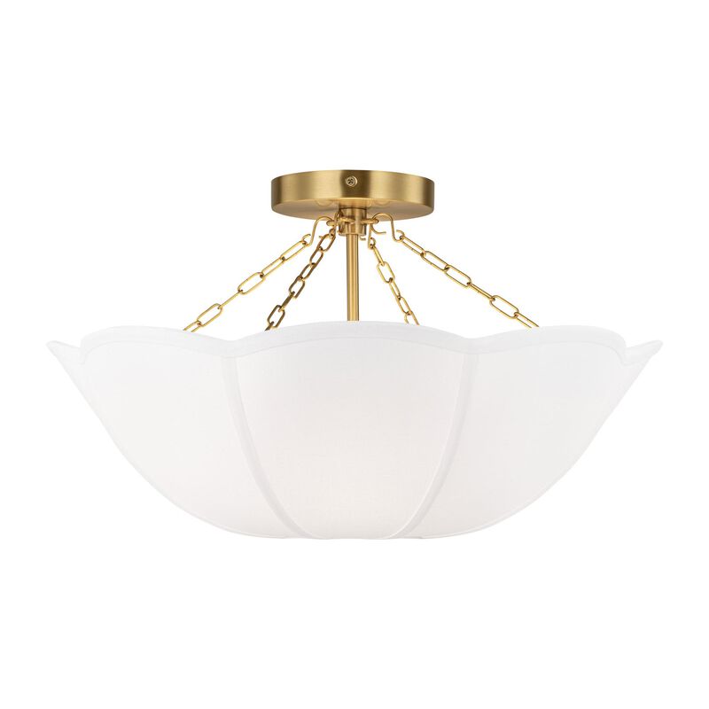 Alexa Hampton Stassi 18 Inch 2 Light Semi Flush Mount by Visual Comfort Studio