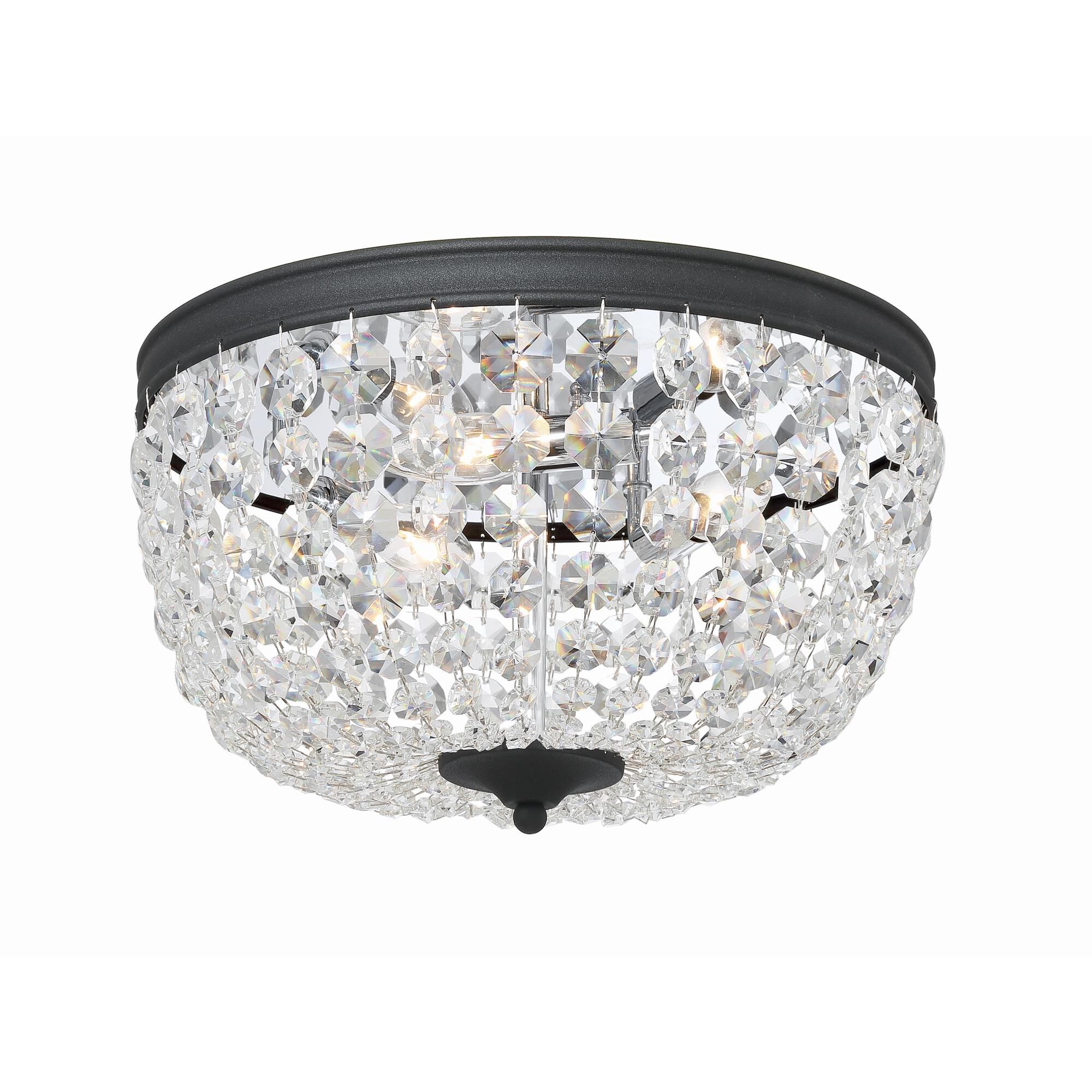 Shown in Black Forged finish and Hand Cut crystal