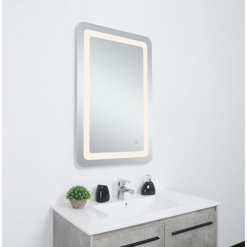 Genesis 30 Inch LED Lighted Mirror by Elegant Decor