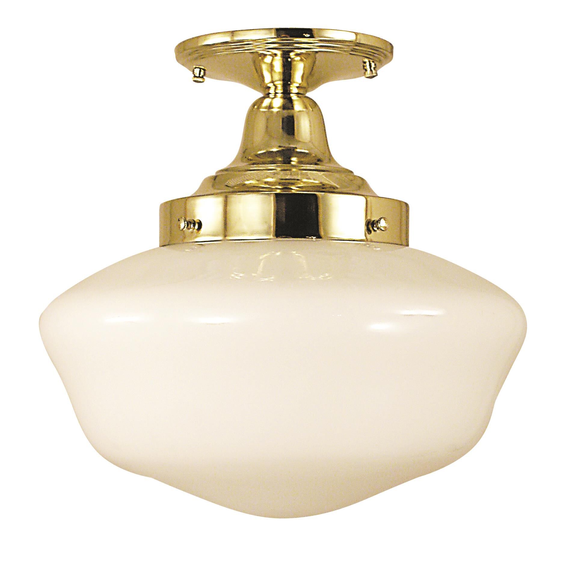 Shown with White Schoolhouse Glass shade