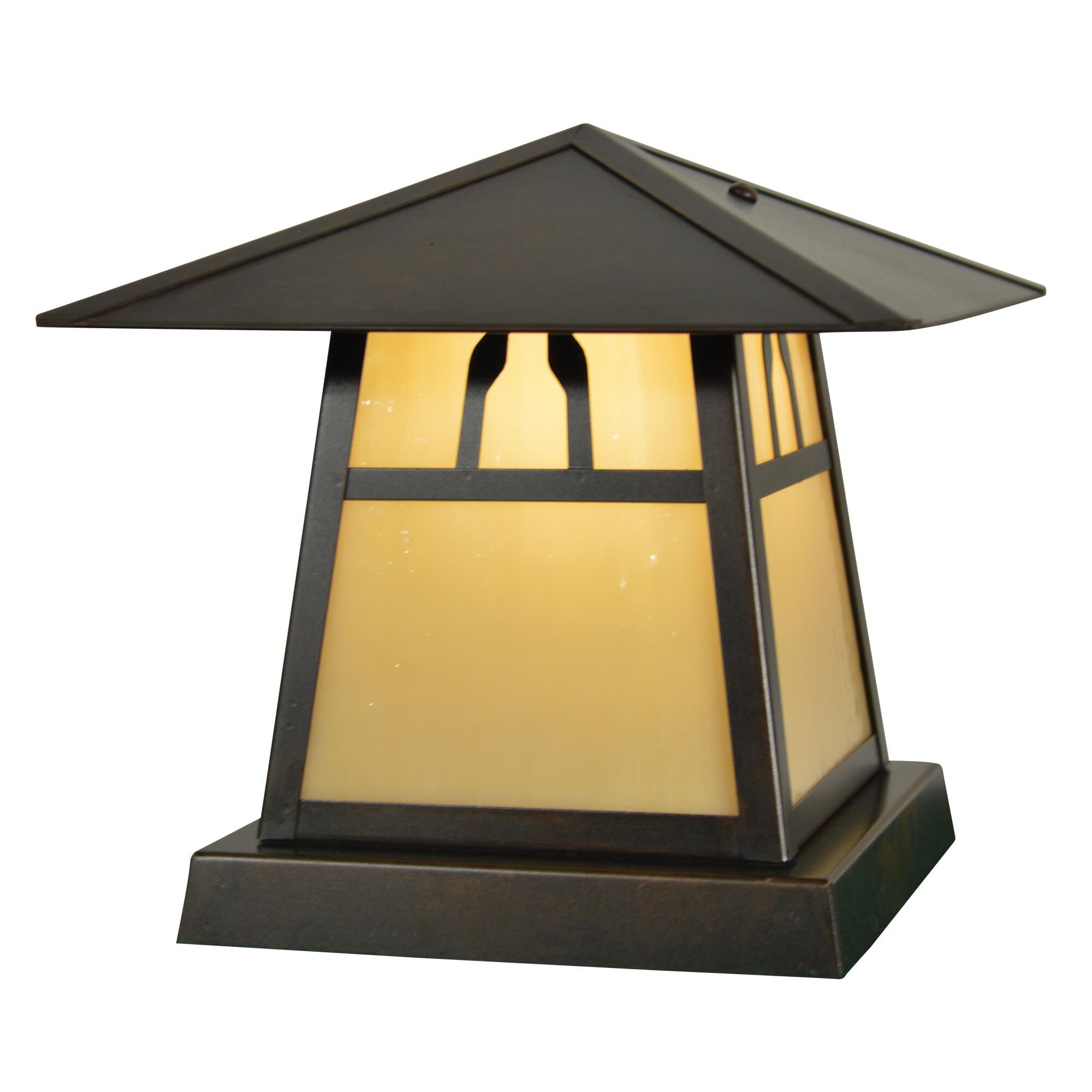 Carmel 8 Inch Tall 1 Light Outdoor Pier Lamp by Arroyo Craftsman - Clearance