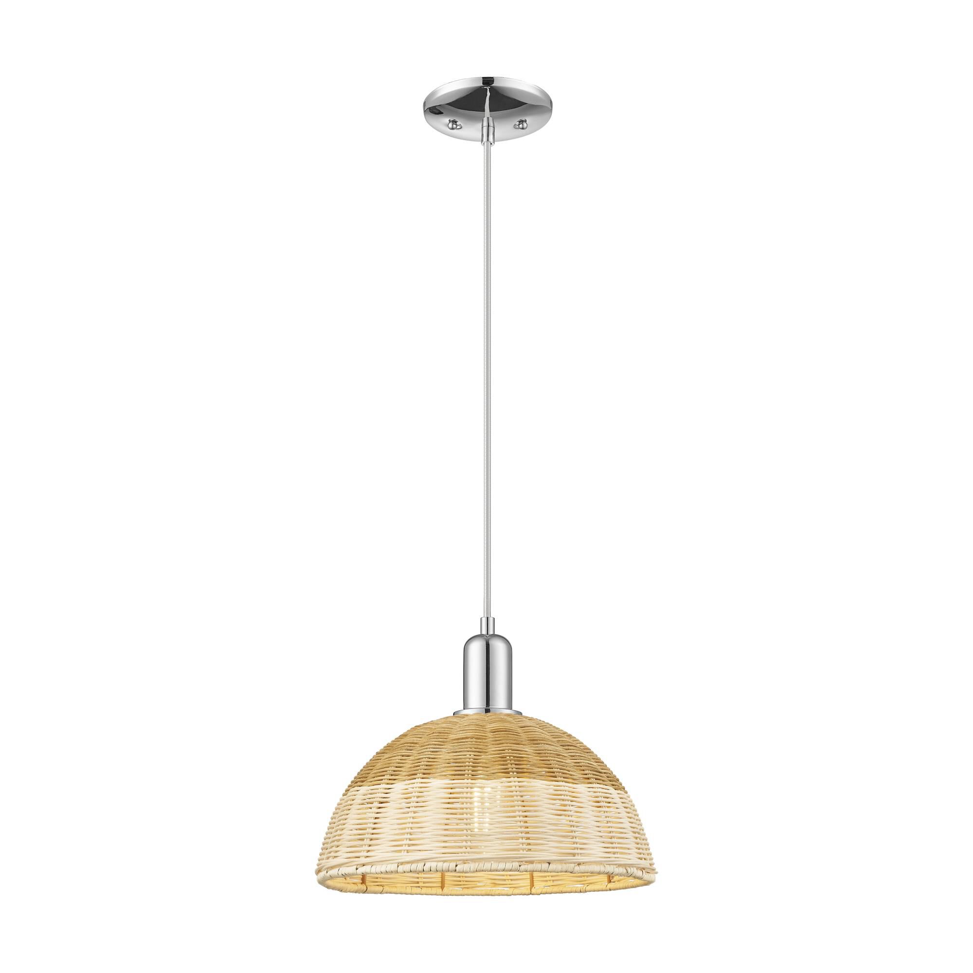 Bruno Marashlian Natural Ballston Dome 12 Inch Mini Pendant by Innovations Lighting
