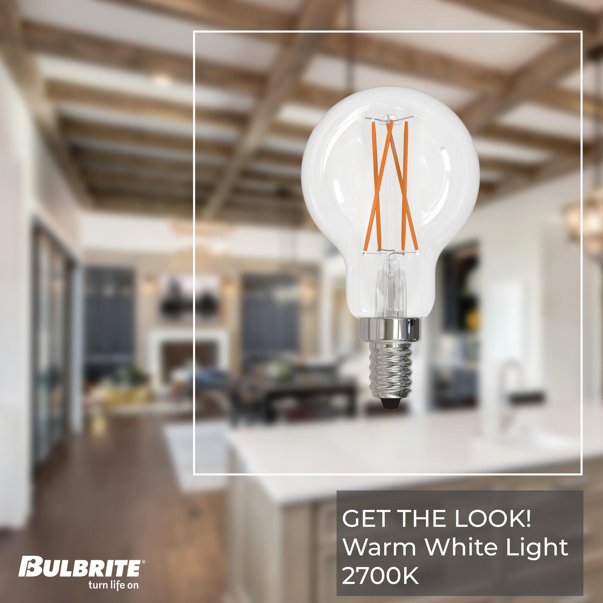 Clear A15 Base E12 3000K LED Light Bulb,